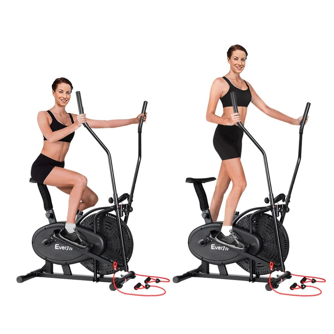 3 Everfit Exercise Bike 4 in 1 Elliptical Cross Trainer Home Gym Indoor - Black, 3 of 6
