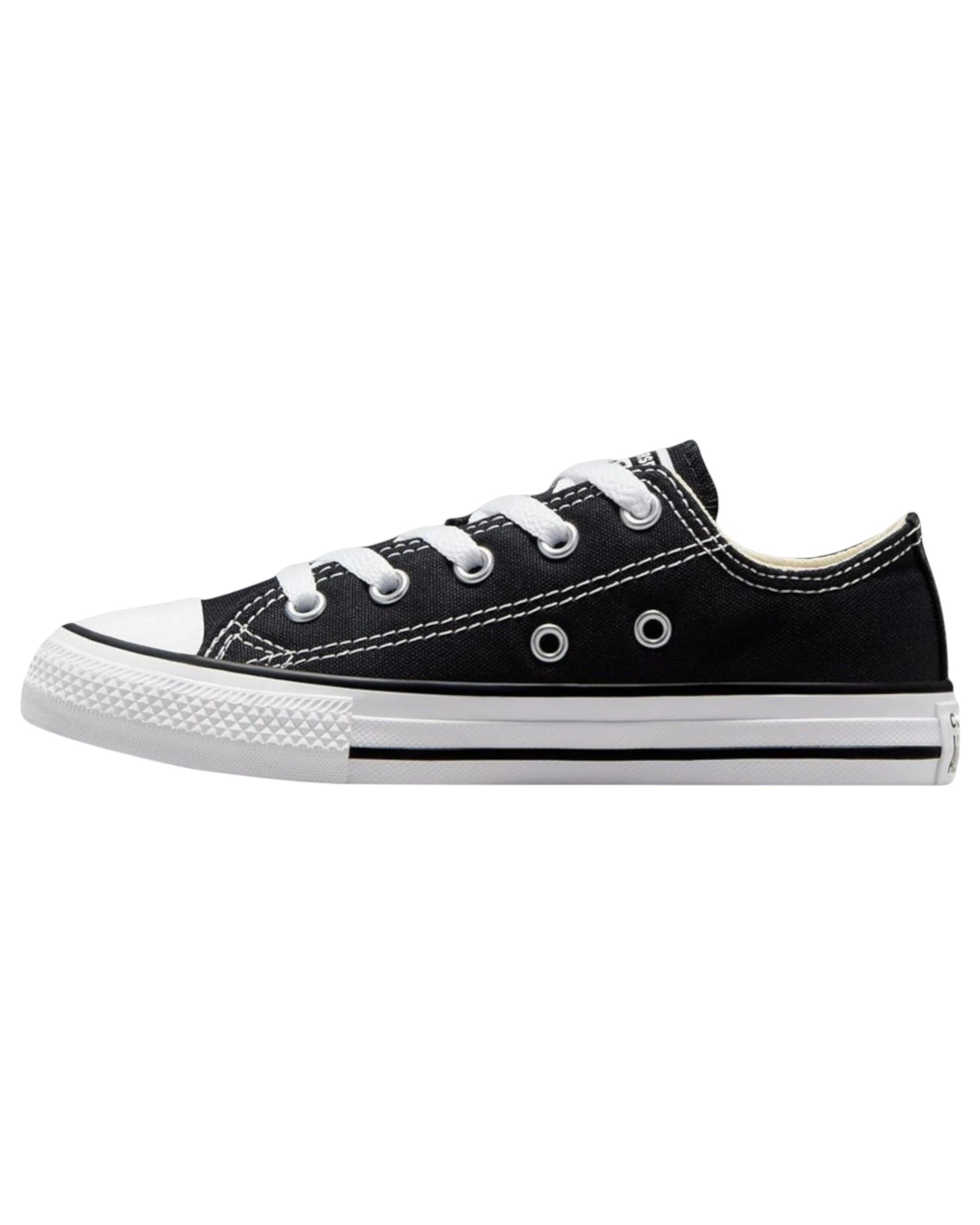 2 Converse Unisex Kids Chuck Taylor All Star Low Top Casual Shoes BLACK, 2 of 7