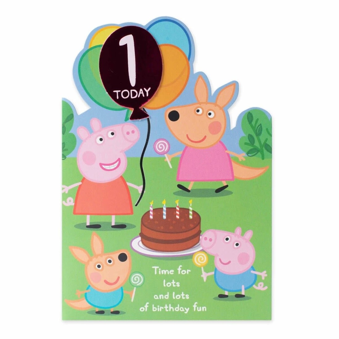 3 Hallmark Peppa Pig 1st Birthday Card - Garden Celebration, 3 of 3