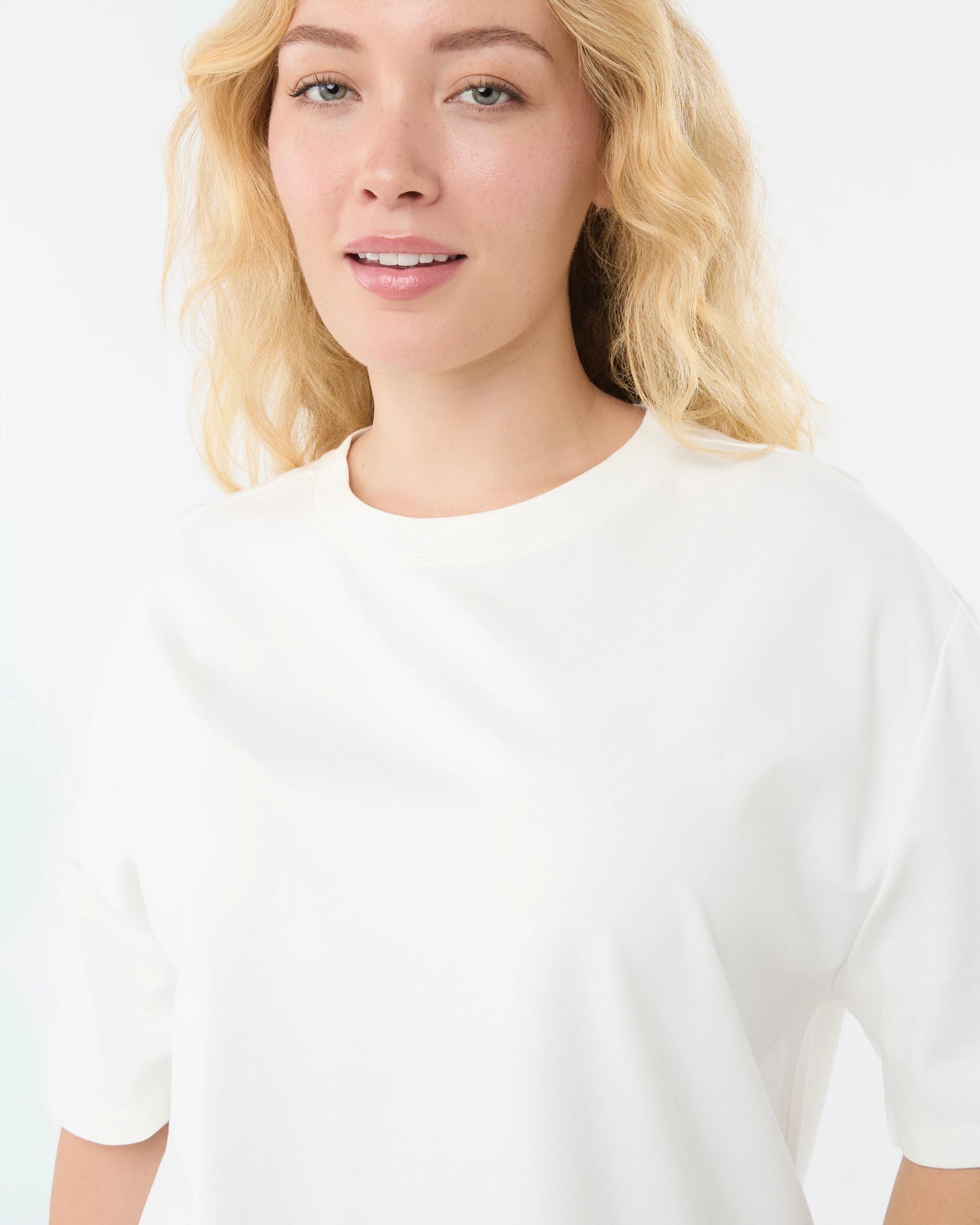 3 Short Sleeve Elevated Lace Trim T-shirt White, 3 of 6