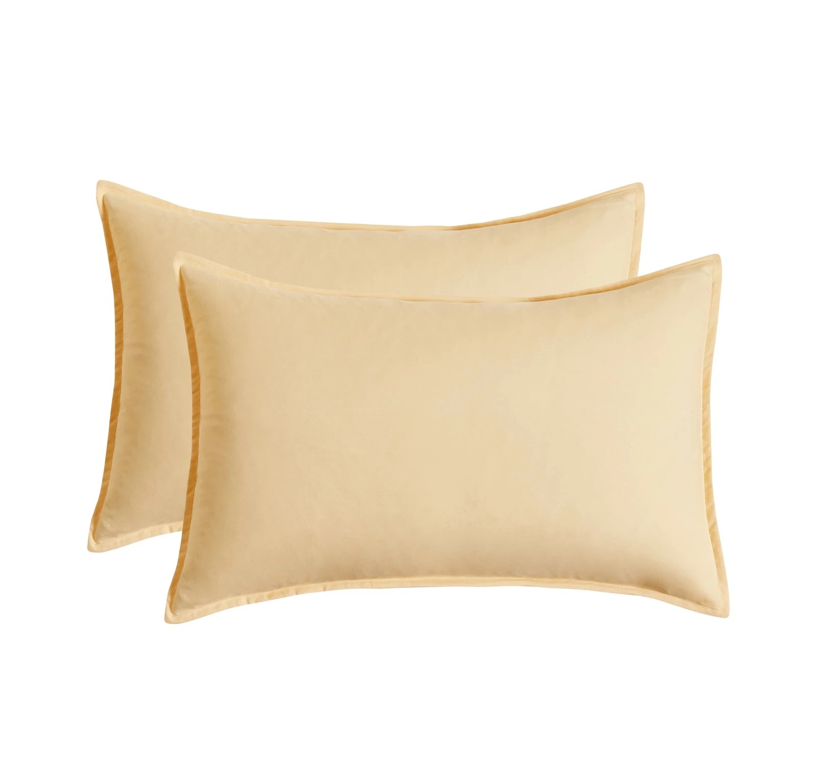 1 CleverPolly 2-Pack Vintage Washed Microfibre King Pillowcases - Butter, 1 of 1
