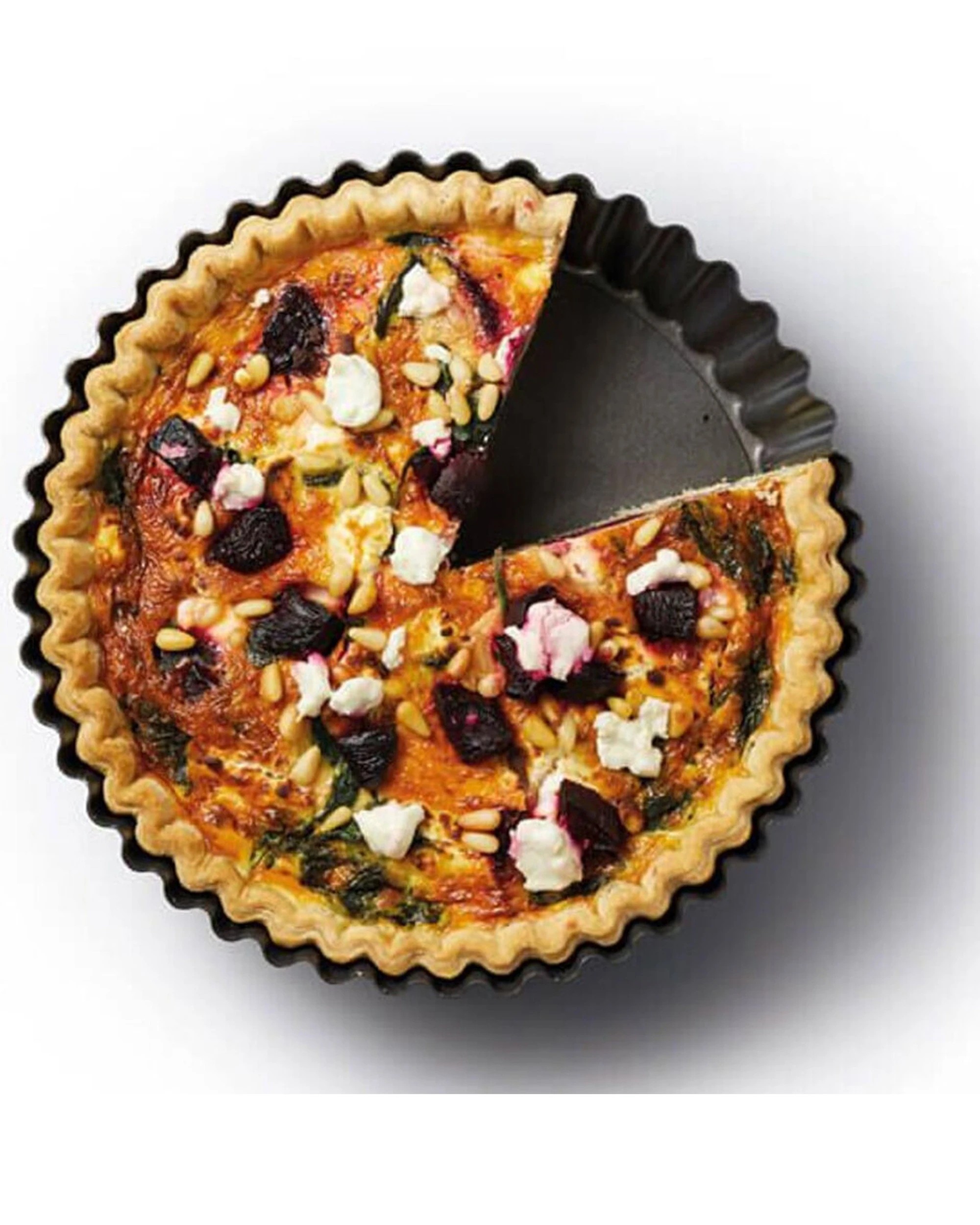 3 Mastercraft 25cm Extra Deep Flan Quiche Pan Heavy Duty Non-Stick - Black, 3 of 3