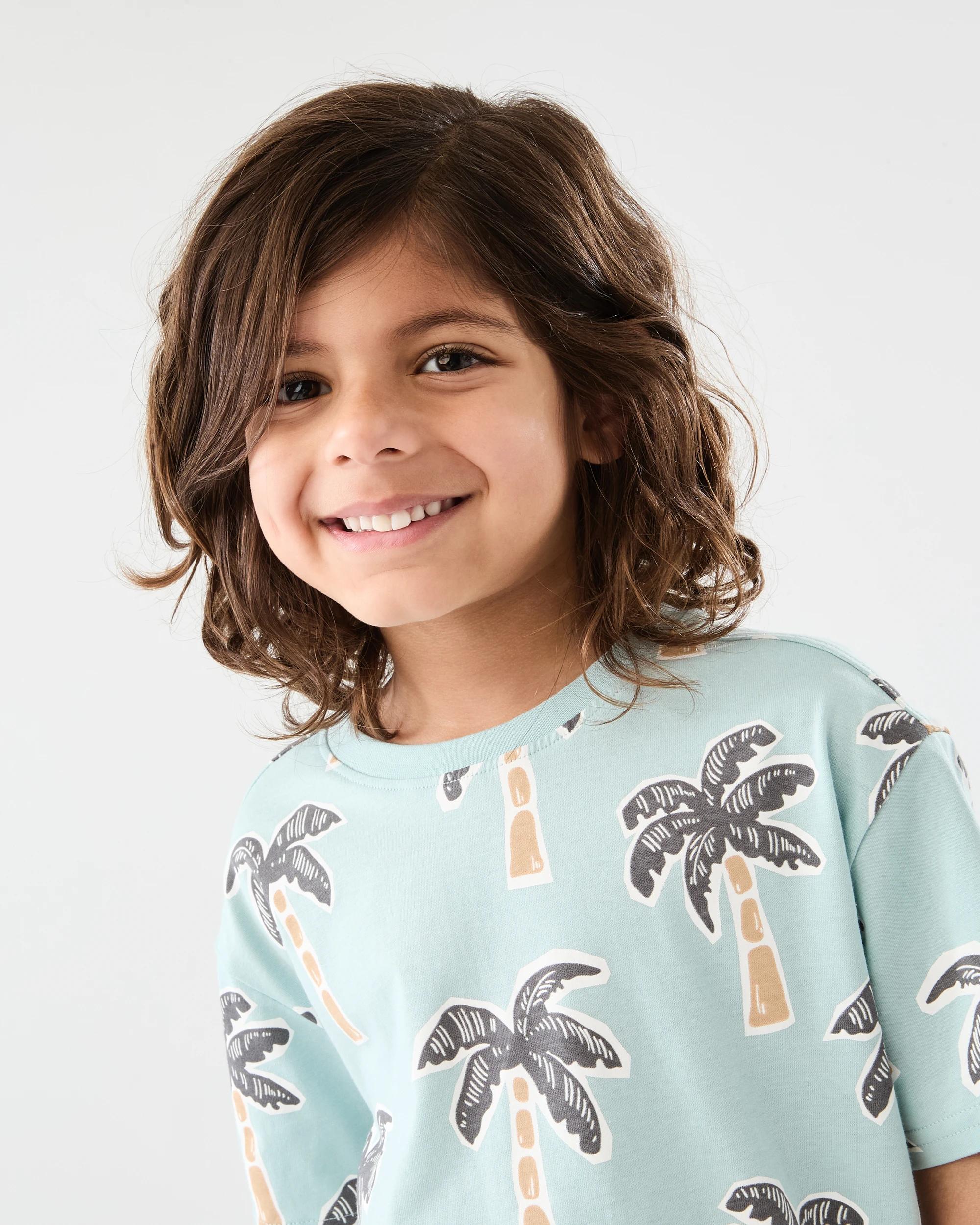 3 All Over Print T-shirt Grn Palm, 3 of 6