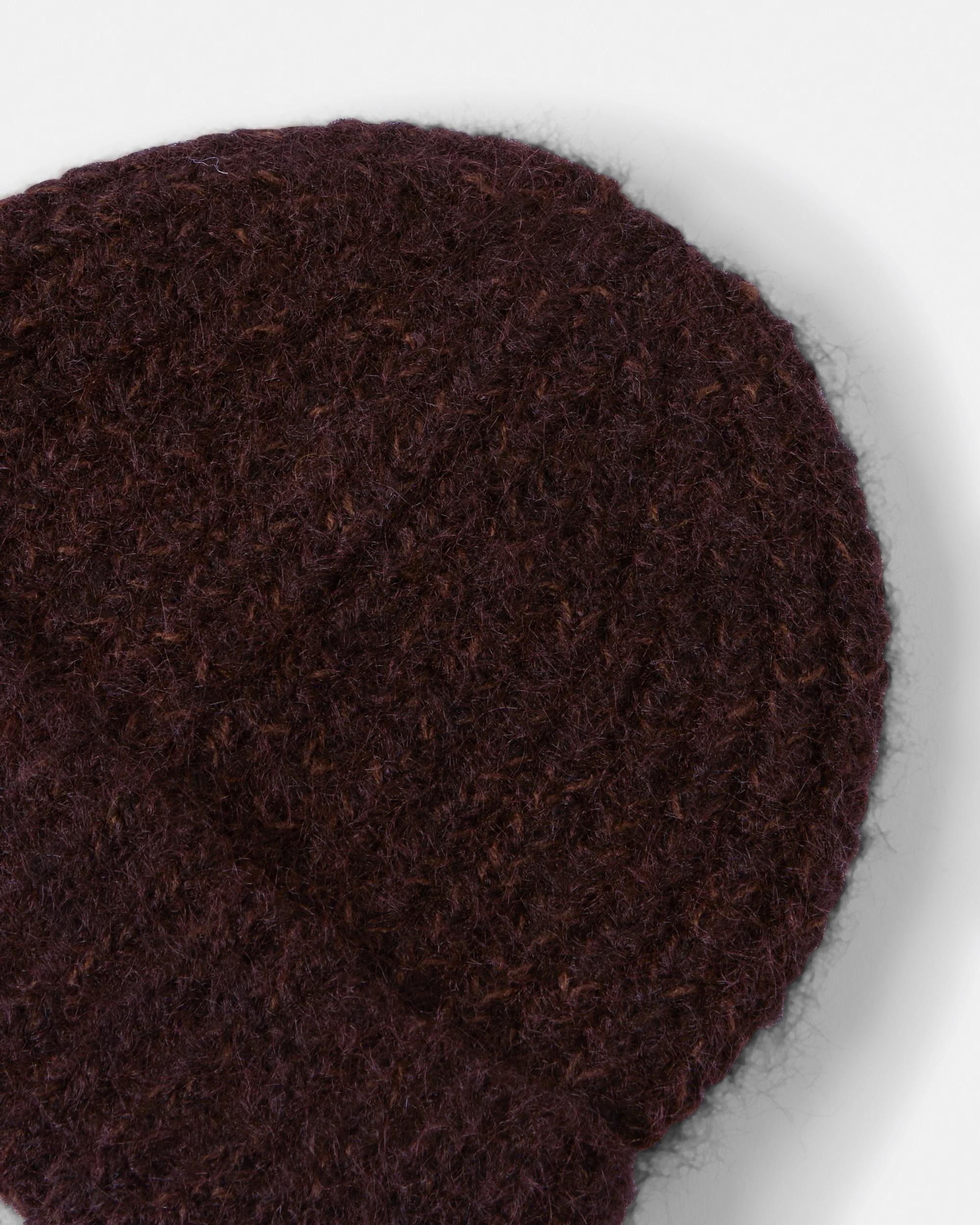 3 Chunky Knit Beanie Choc Plum, 3 of 3