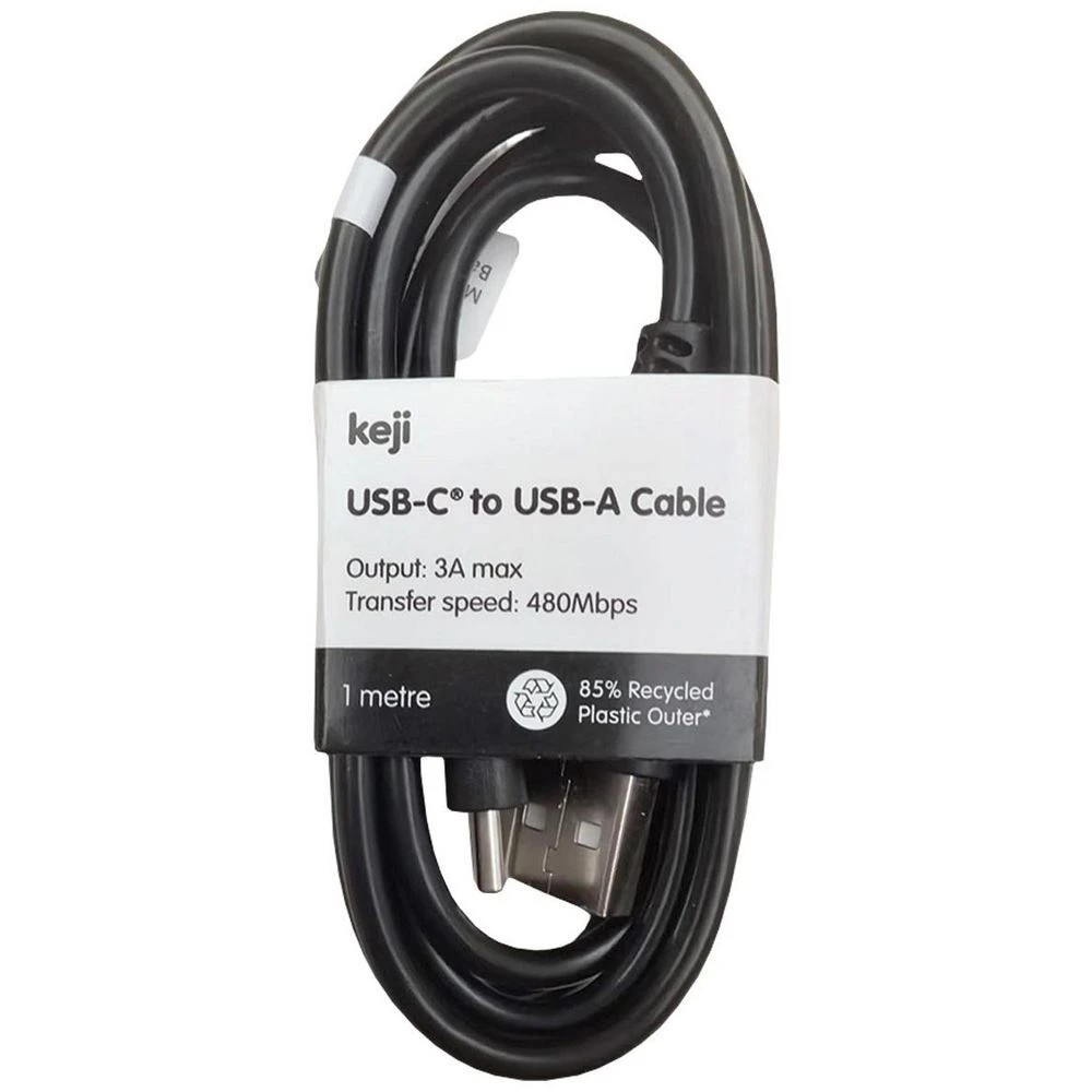 3 Keji USB-A to USB-C Cable 1m Black, 3 of 4