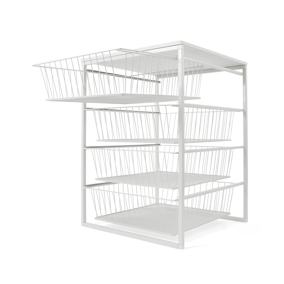 7 Mesh and Wire 4 Drawer Unit - White, 7 of 10
