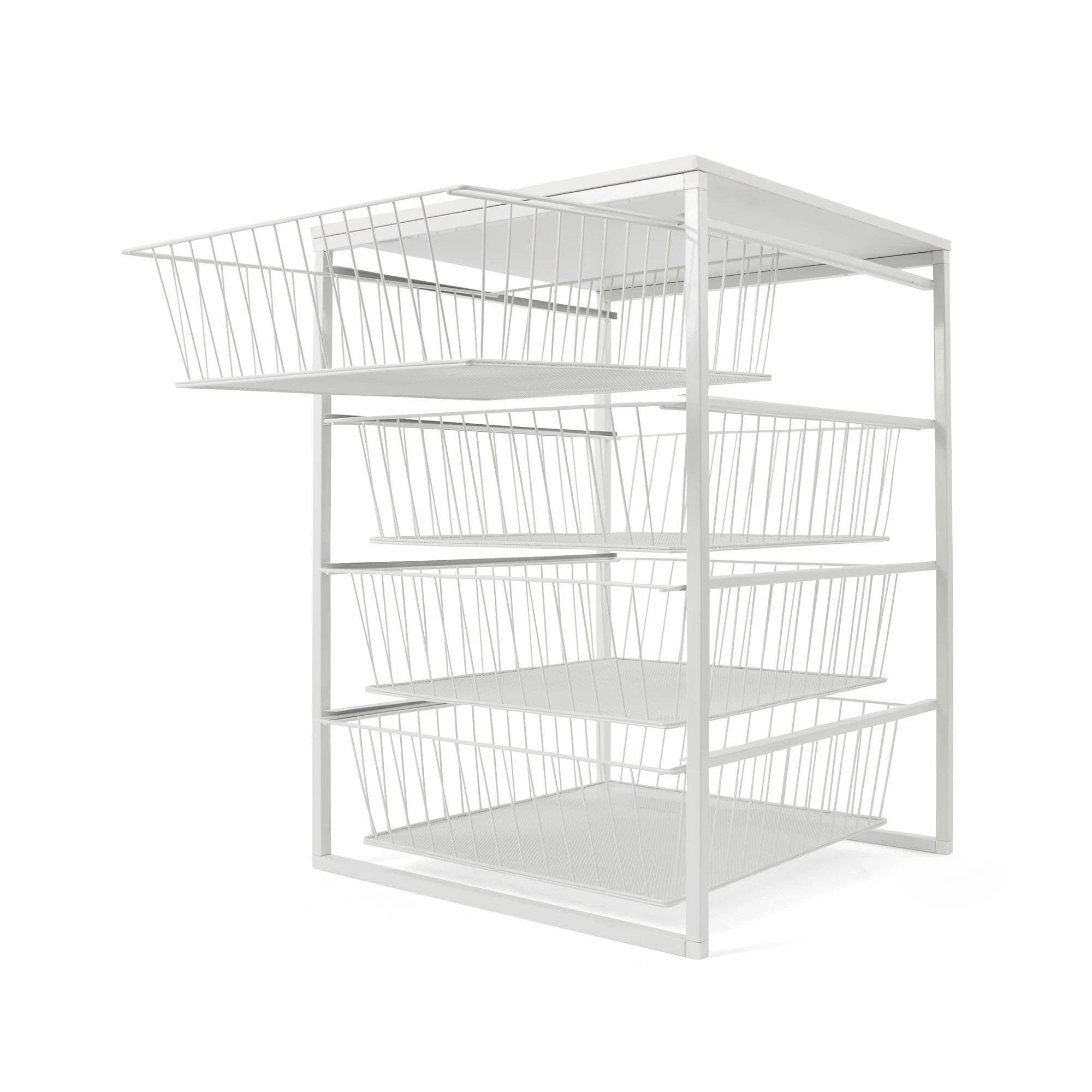 7 Mesh and Wire 4 Drawer Unit - White, 7 of 10