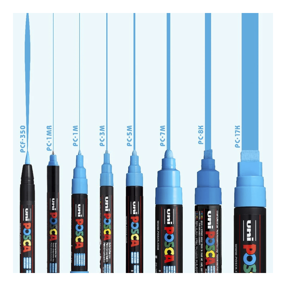 6 POSCA PC 5M Paint Marker Light Blue, 6 of 9