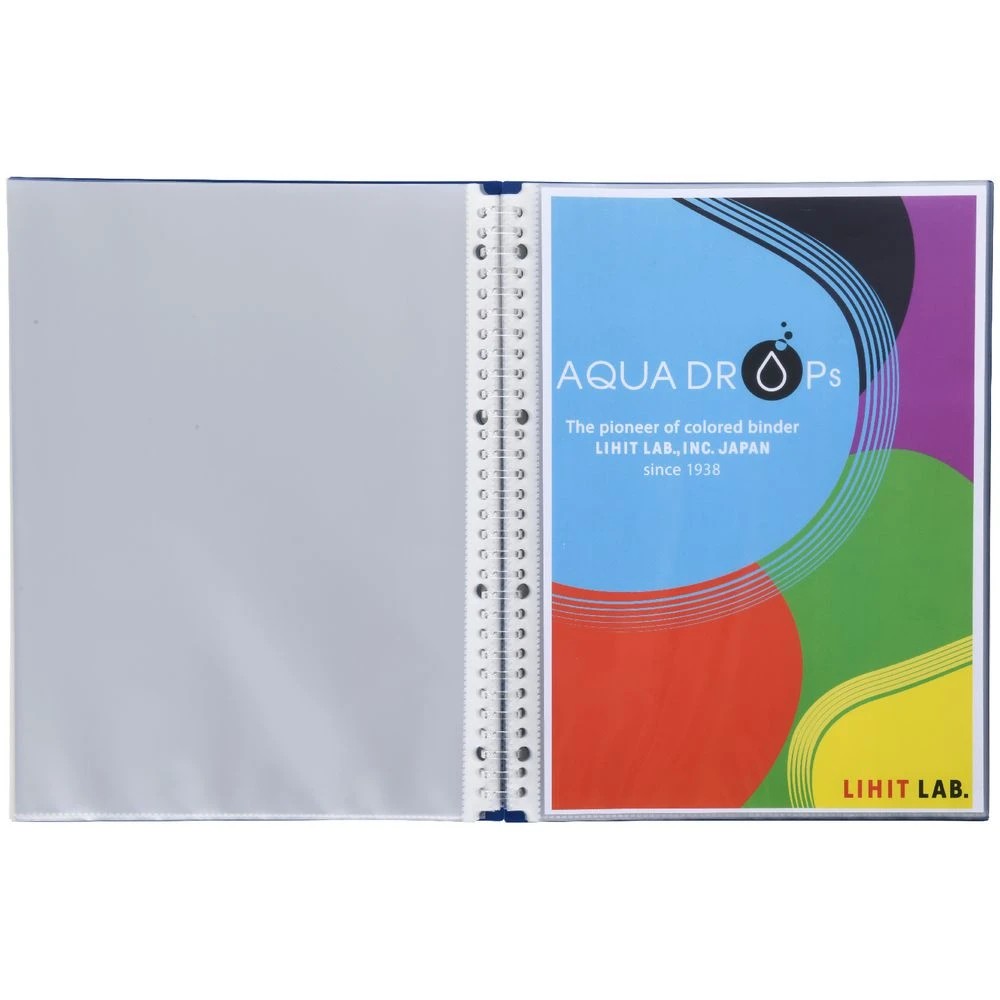 4 Aqua Drops Refillable Display Book A4 20 Pockets Vivid Navy, 4 of 4