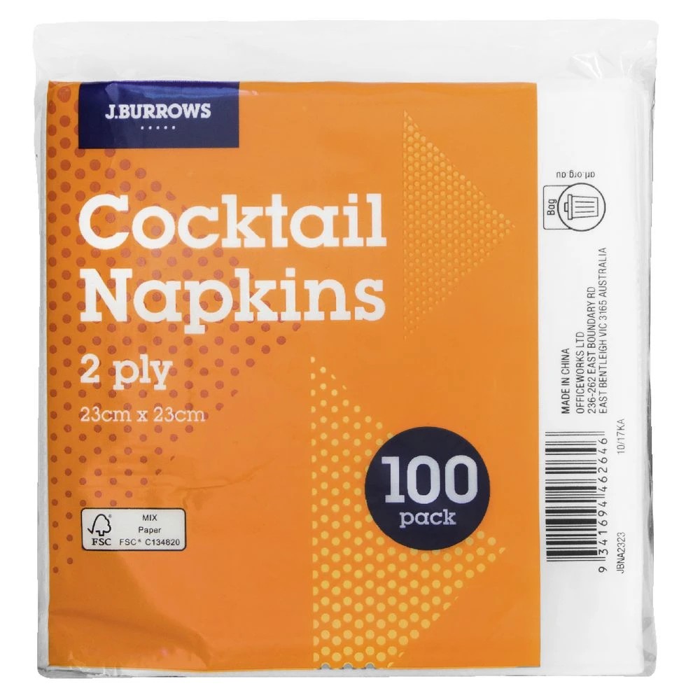 3 J.Burrows Cocktail Napkins 1000 Pack, 3 of 5