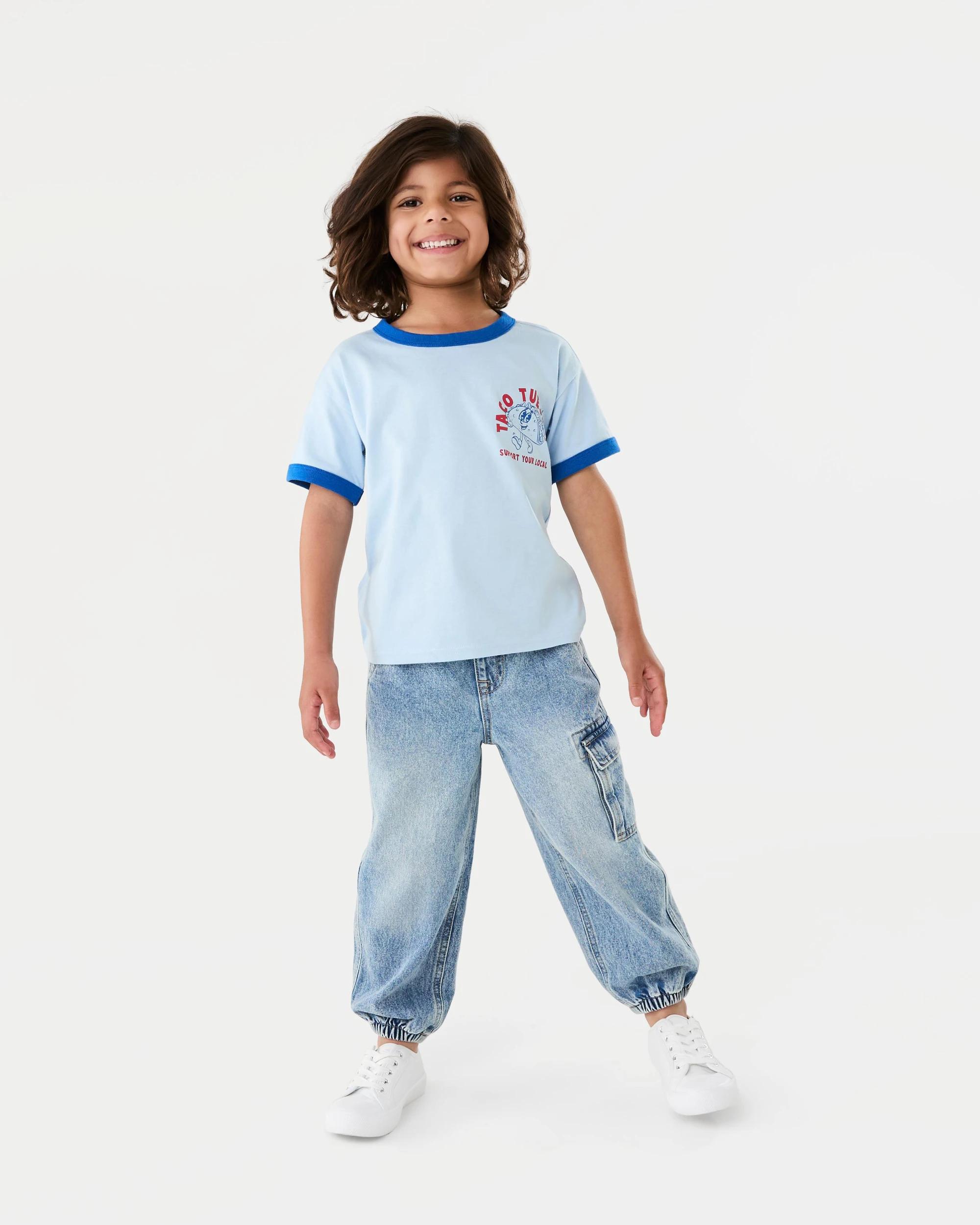 7 Chest Print T-shirt Blu Food, 7 of 8