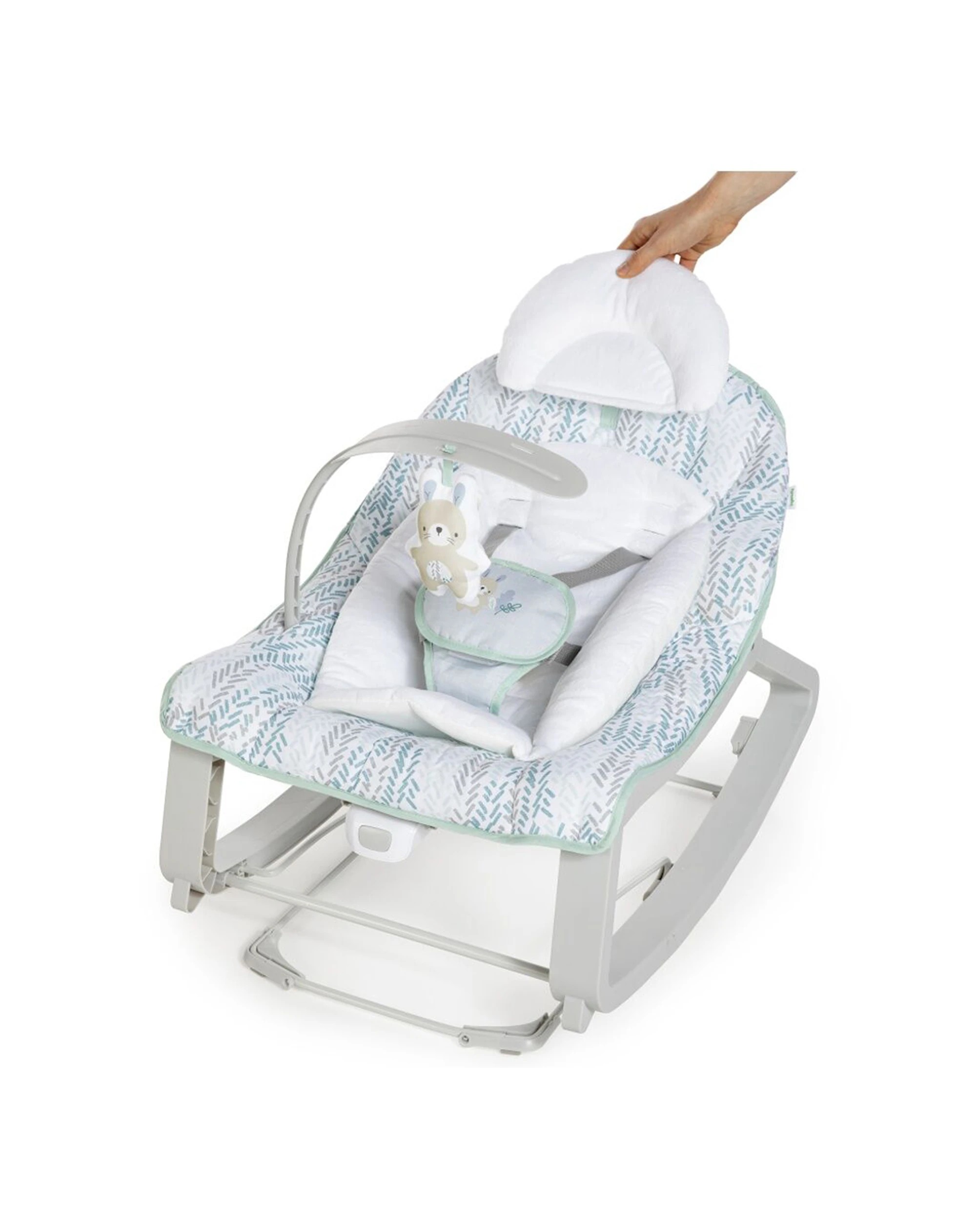 3 Ingenuity Keep Cozy 3 In 1 Grow With Me Baby Bounce And Rock Seat 0m Plus - Green, 3 of 7