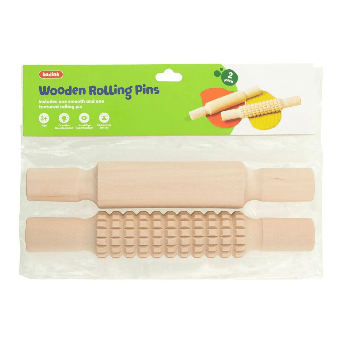 1 Kadink Wooden Rolling Pins 2 Pack, 1 of 3