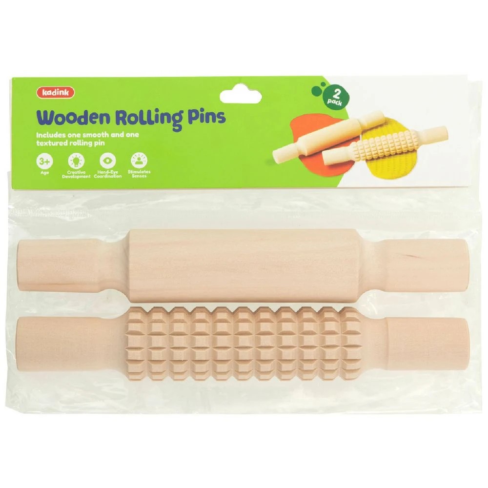 1 Kadink Wooden Rolling Pins 2 Pack, 1 of 3