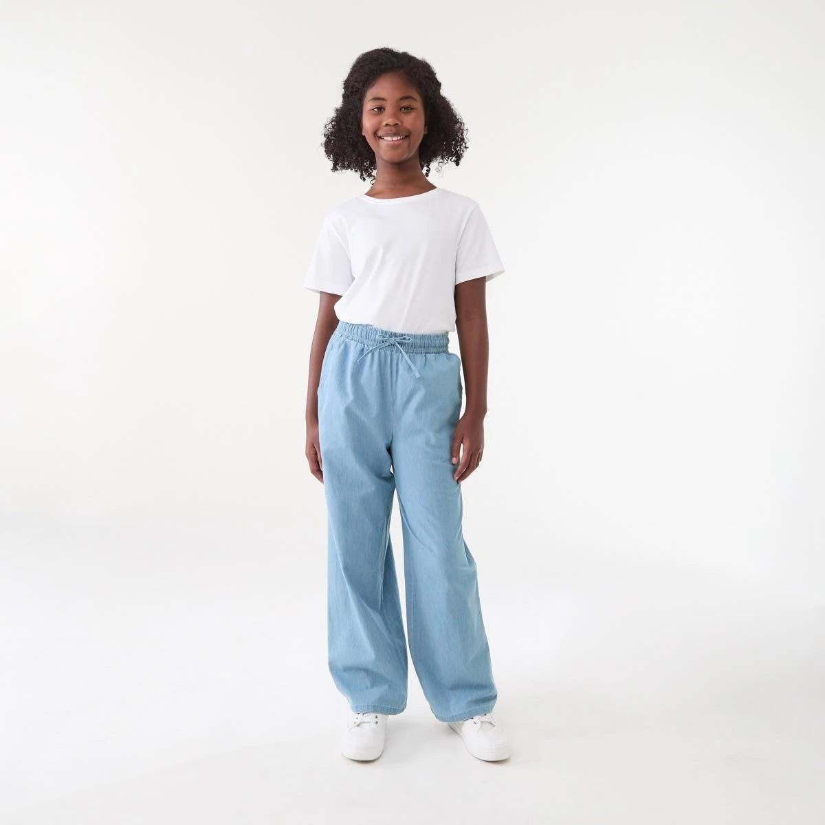 4 Chambray Wide Leg Pants CHAMBRAY, 4 of 5