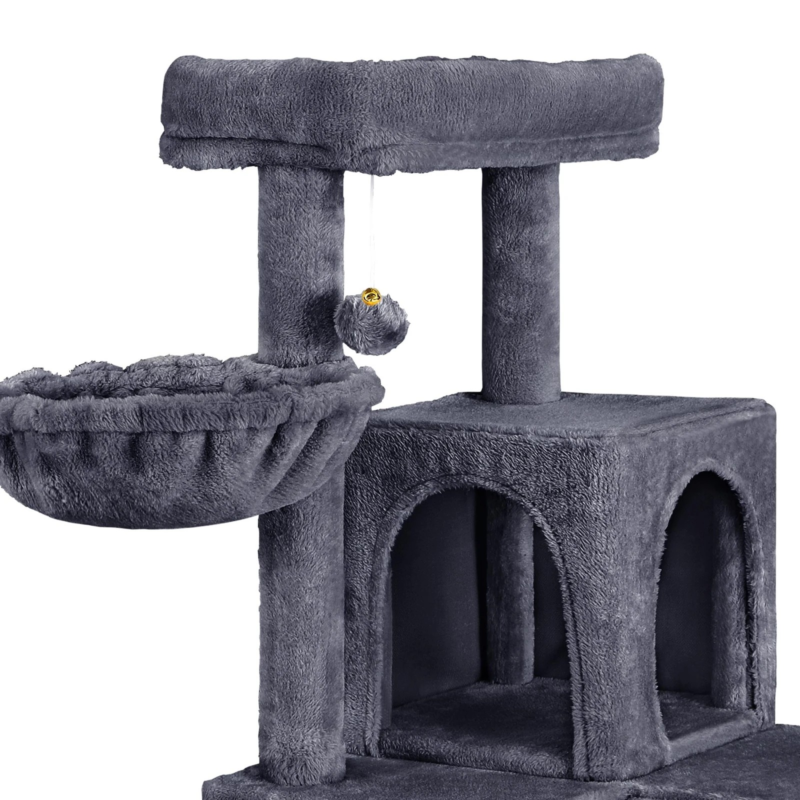 6 Beastie Cat Tree Scratching Post Scratcher Tower Condo House Furniture Wood 100cm - Grey, 6 of 7