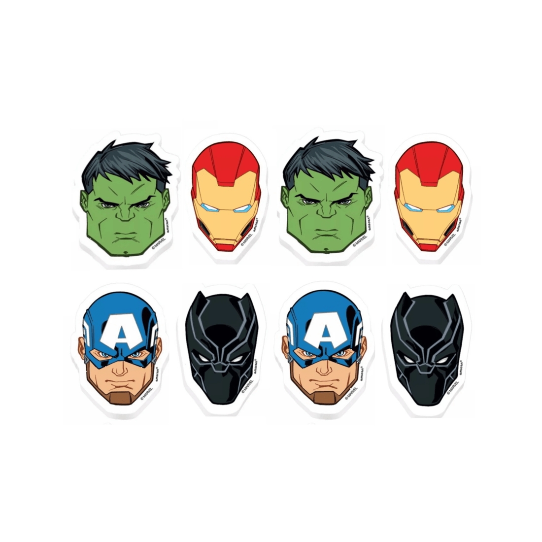 1 Amscan Marvel Avengers Powers Unite Erasers Pack of 8, 1 of 2