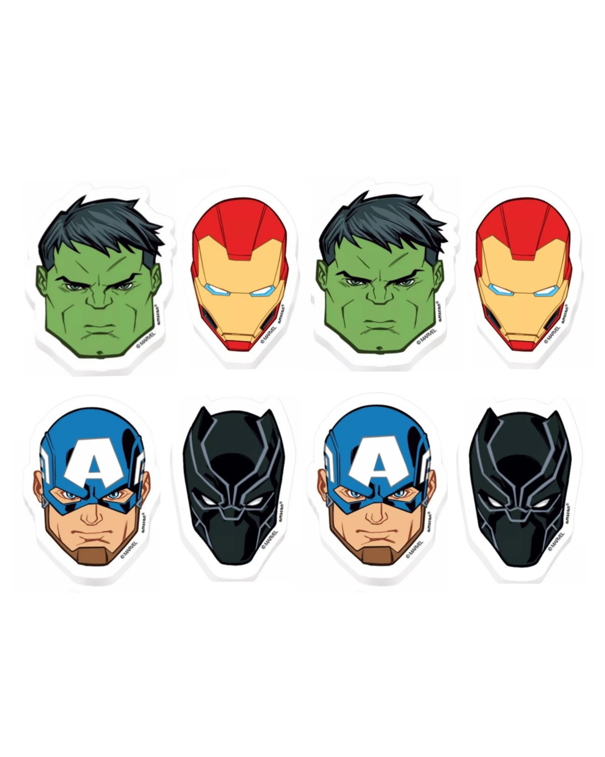 1 Marvel Marvel Avengers Powers Unite Erasers Pack of 8, 1 of 2