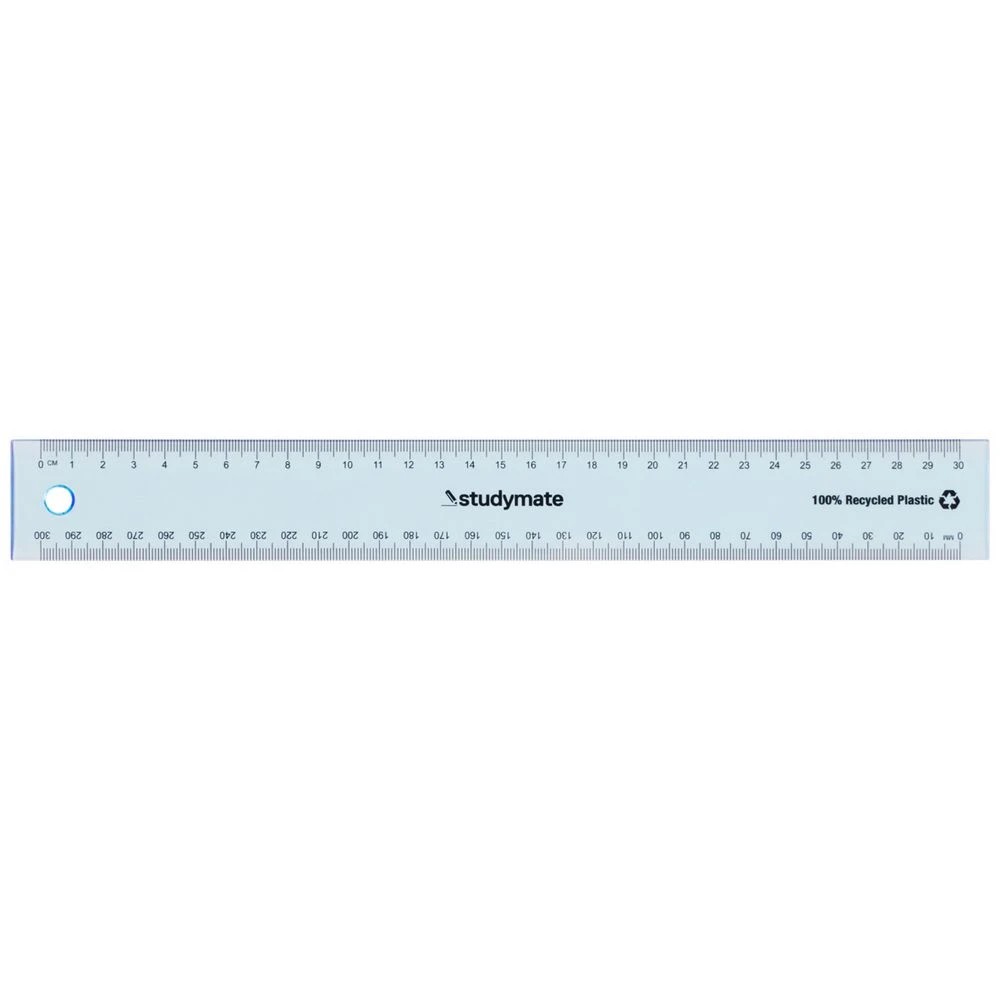1 Studymate Ruler 30cm Fluoro Blue, 1 of 2