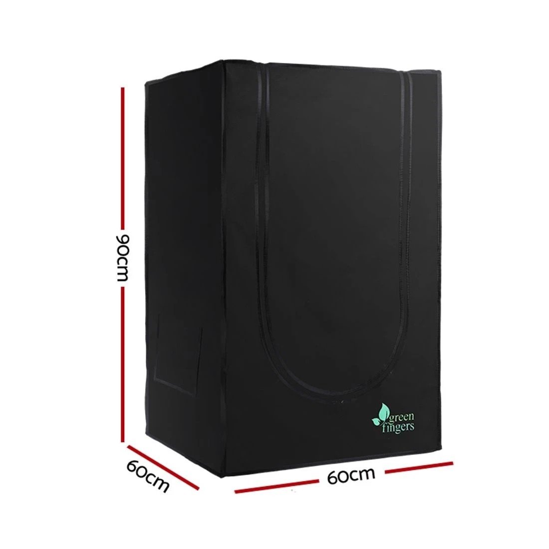 2 Green Fingers Grow Tent 60x60x90CM Hydroponics Kit Indoor Plant Room System - Black, 2 of 4