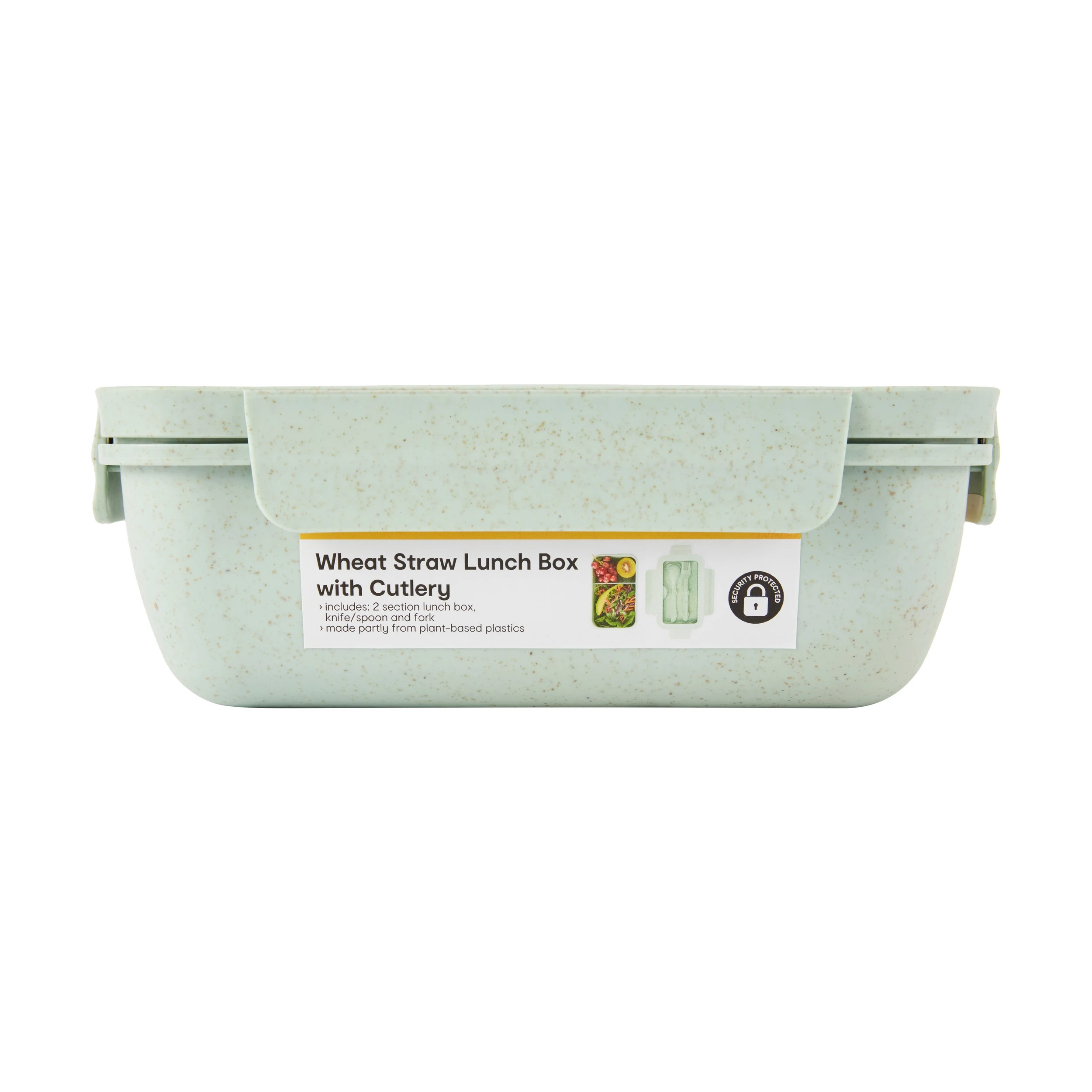 10 Green Wheat Straw Lunch Box with Cutlery, 10 of 10
