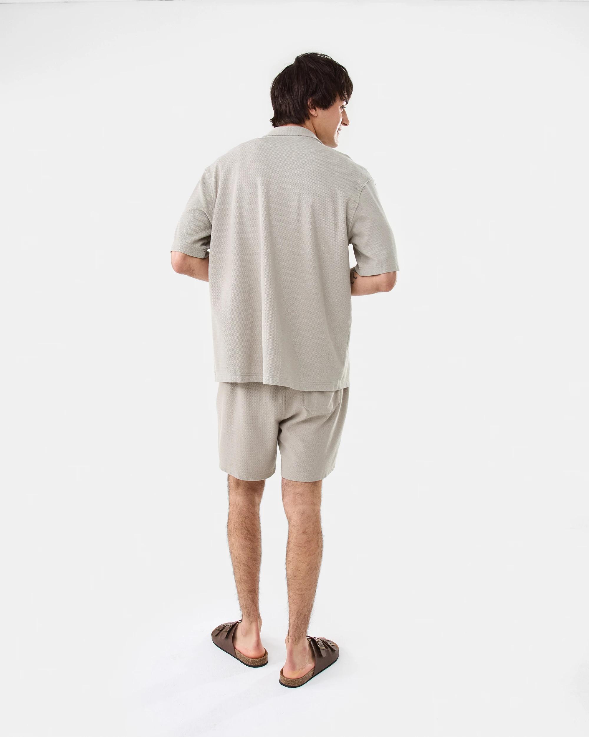 4 Short Sleeve Textured Shirt Bge Khaki, 4 of 10