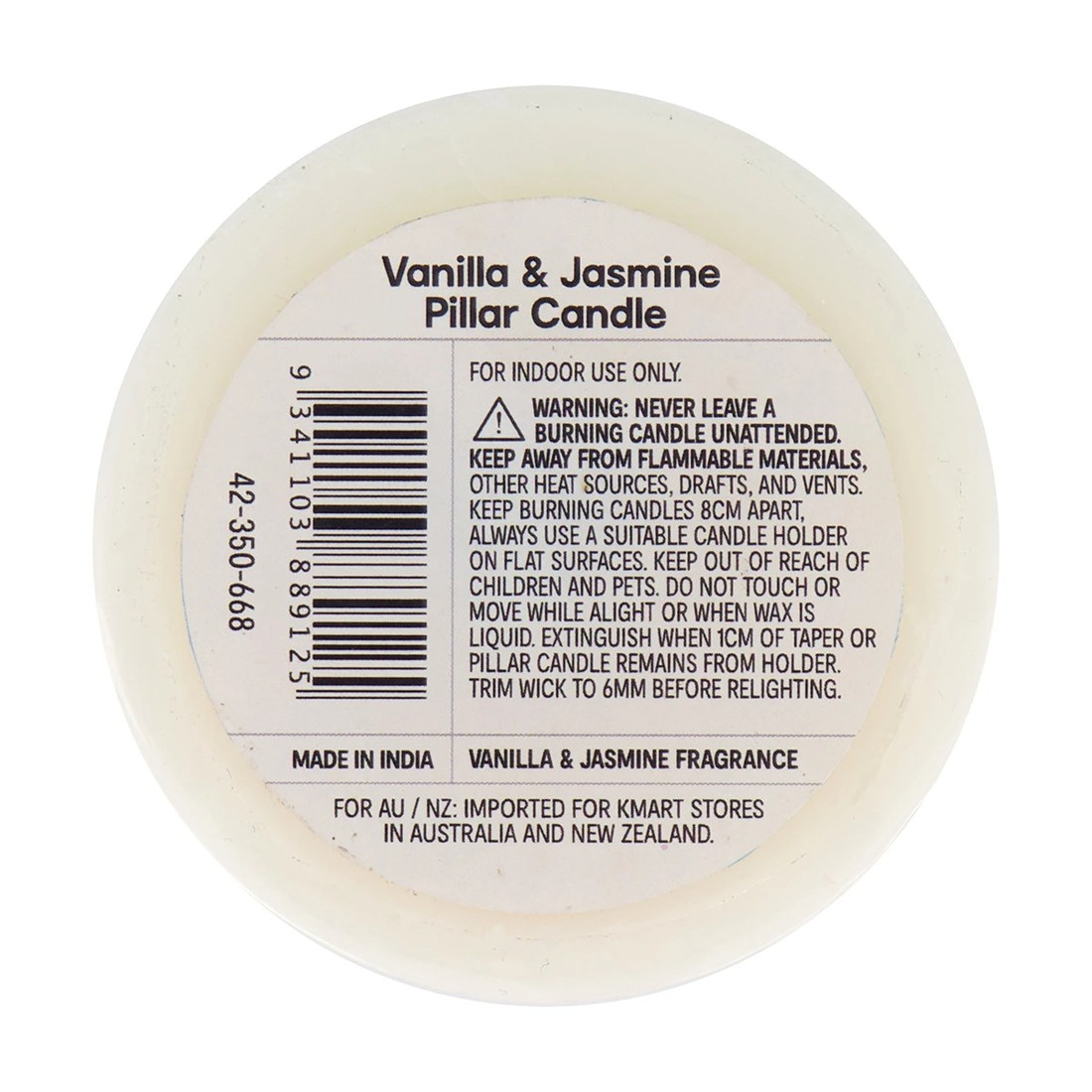 7 Vanilla & Jasmine Pillar Candle, 7 of 7