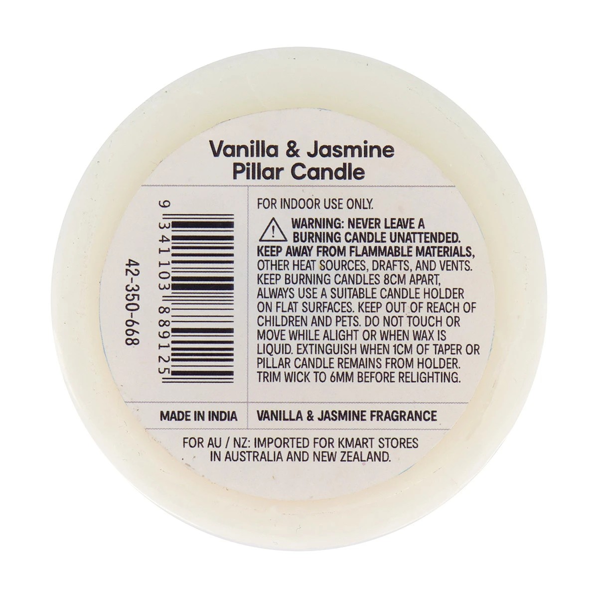 7 Vanilla & Jasmine Pillar Candle, 7 of 7