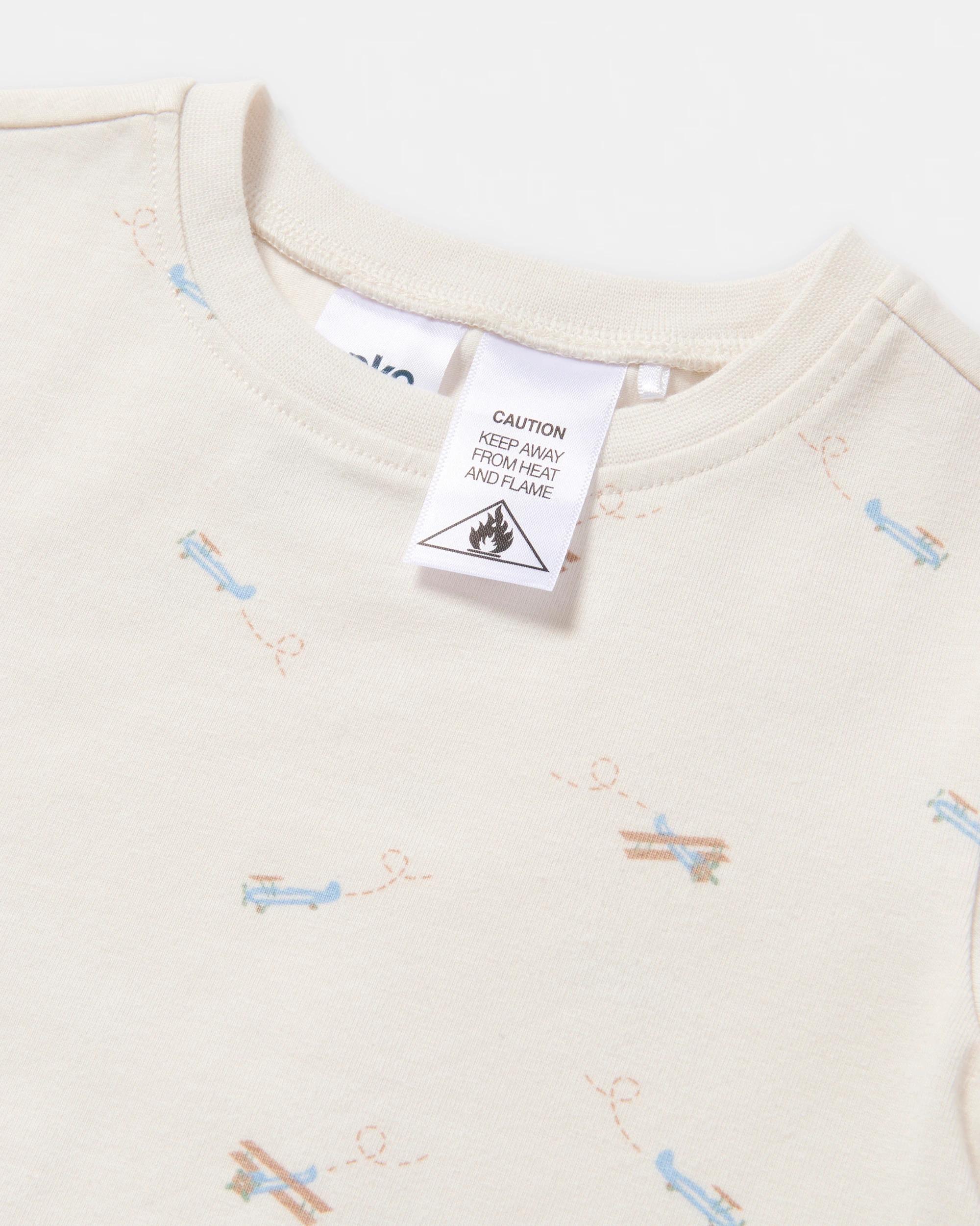 3 Short Sleeve Pyjama Set Tiny Plane, 3 of 5