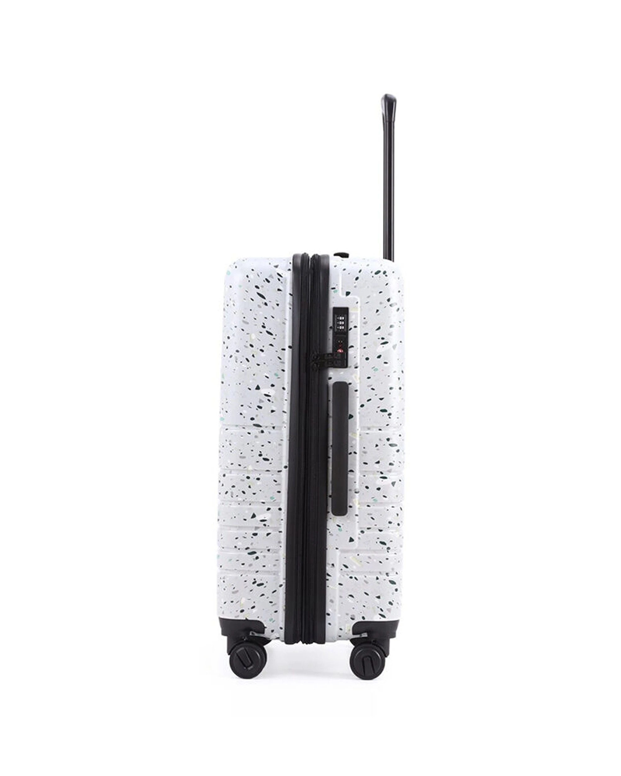 4 Kate Hill Terrazzo Medium Travel Luggage Suitcase Lightweight 66x34cm - White, 4 of 8