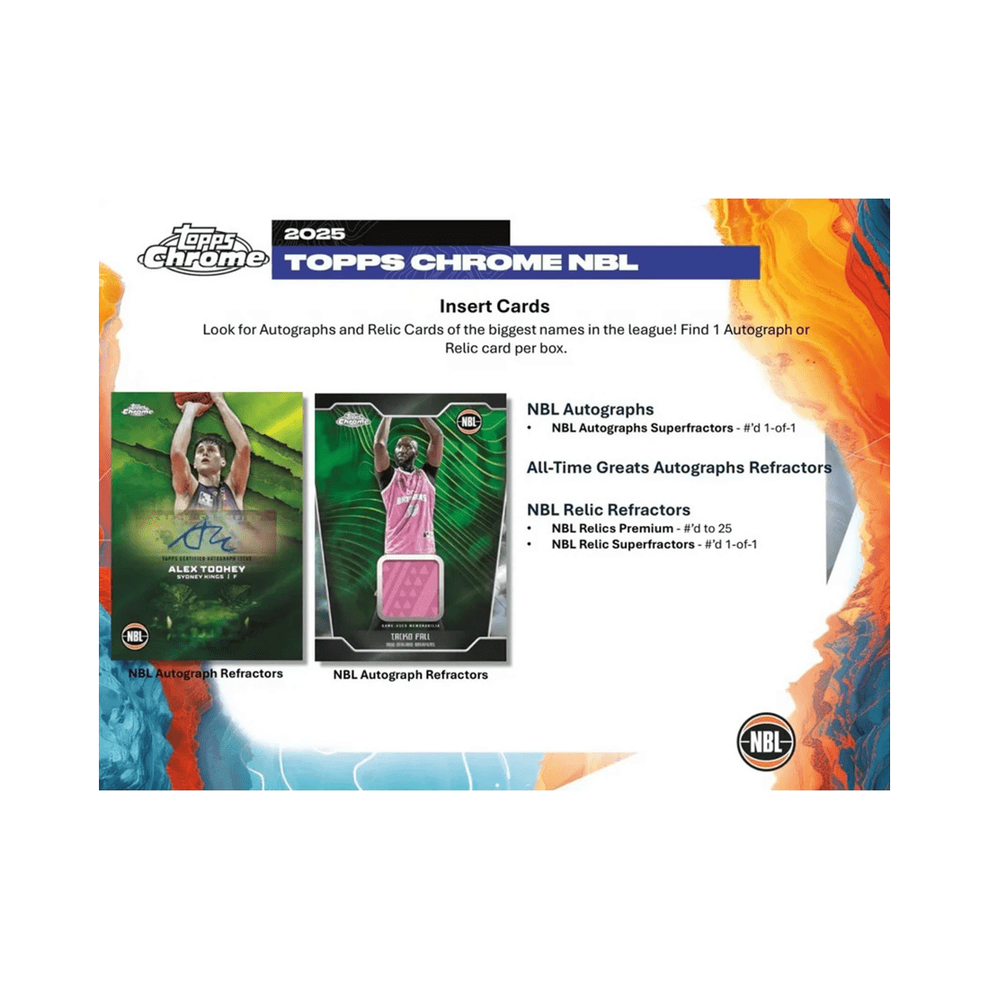 5 Topps 2024/2025 Chrome NBL Basketball Mega Pack, 5 of 5