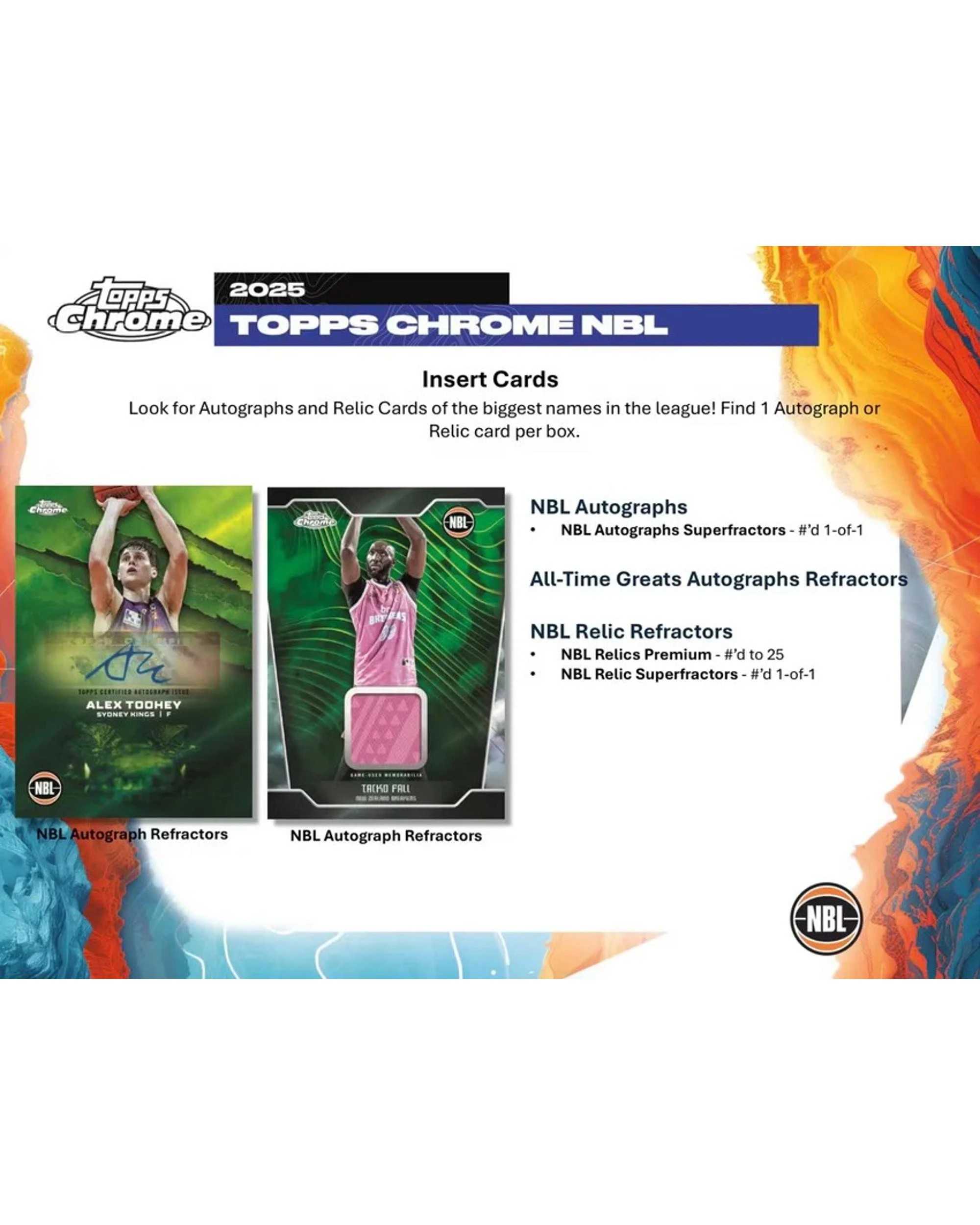 5 Topps 2024/2025 Chrome NBL Basketball Mega Pack, 5 of 5