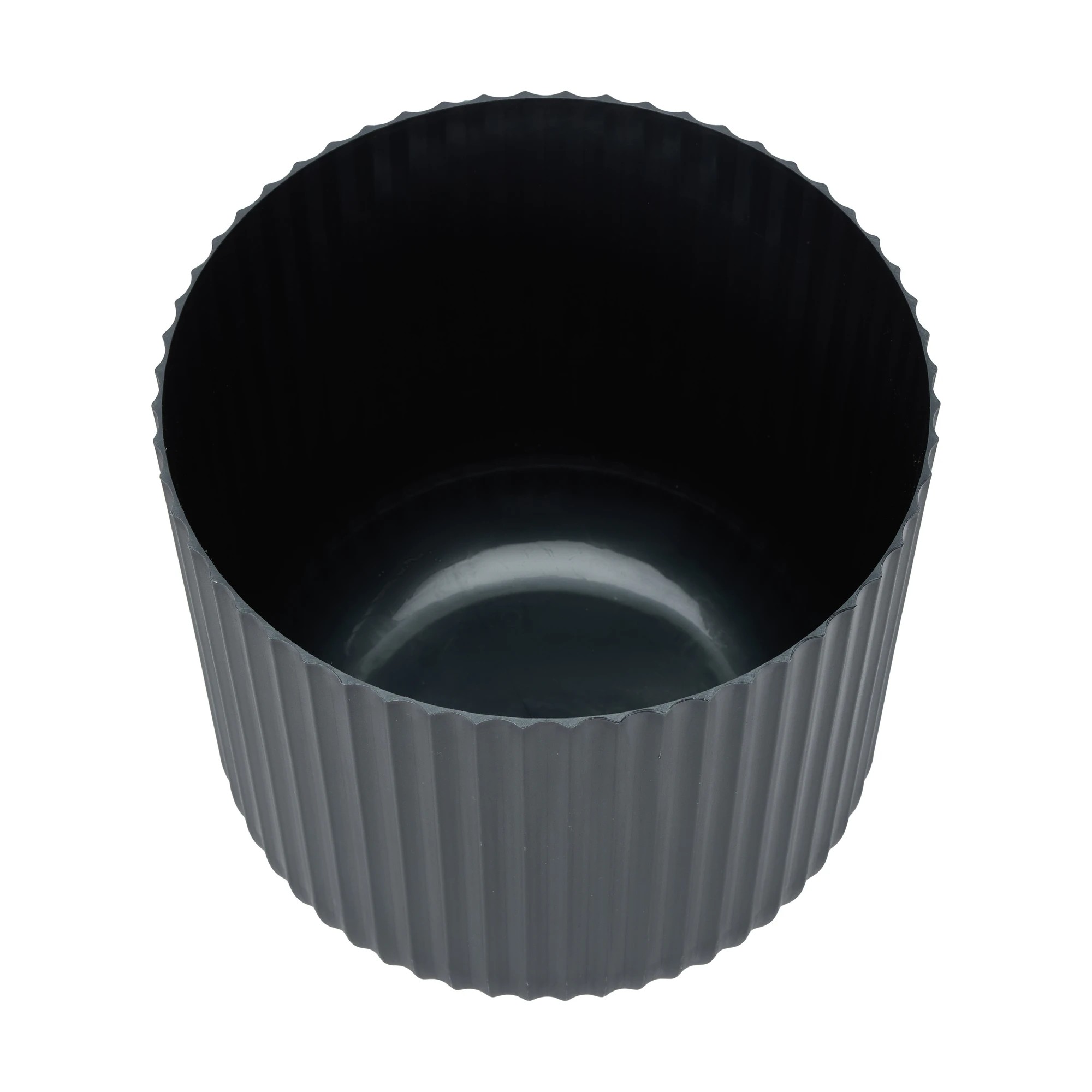 2 30cm Linear Plastic Pot - Black, 2 of 3