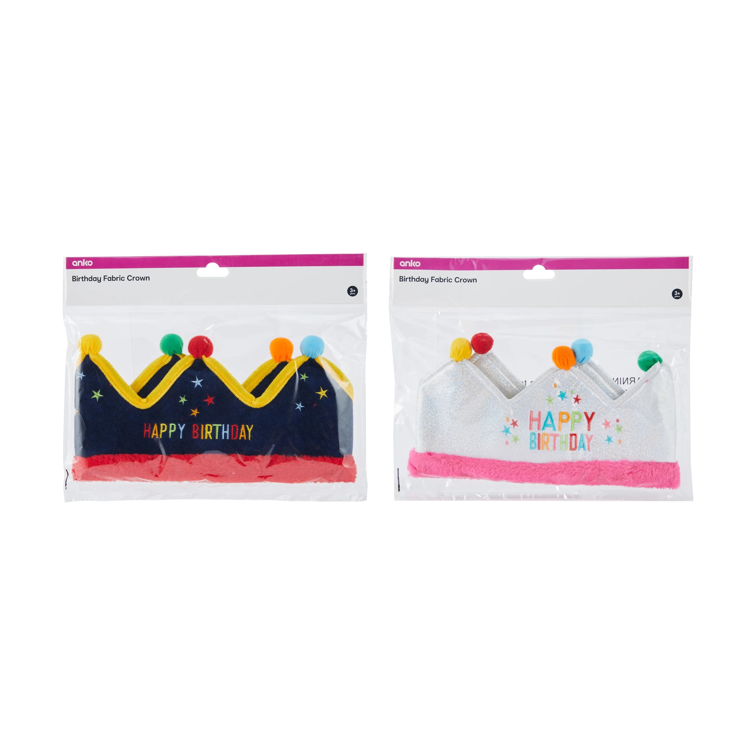 1 Birthday Fabric Crown - Assorted, 1 of 6