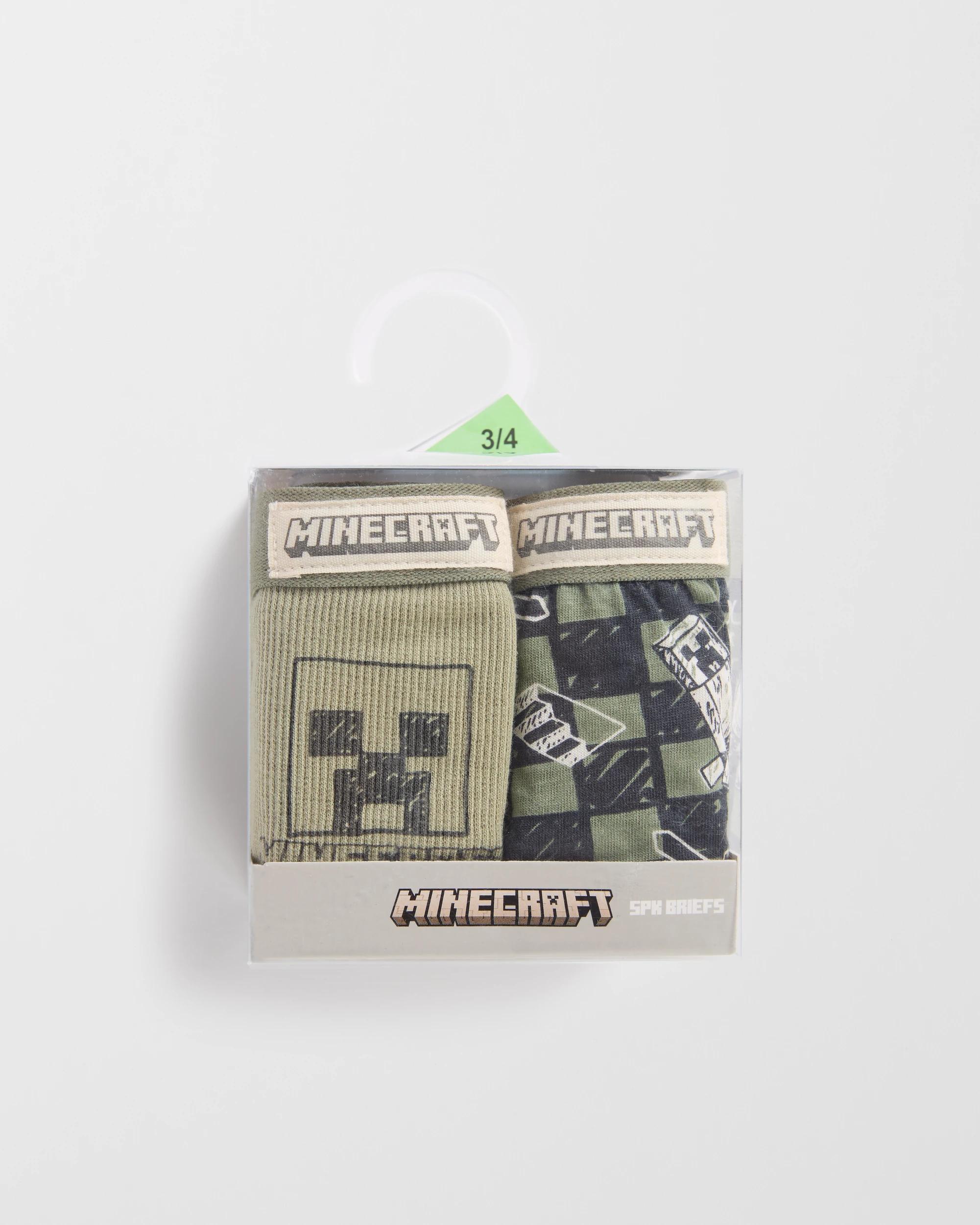 2 Minecraft Australian Cotton Younger Boys Briefs 5 Pack MINECRAFT, 2 of 3