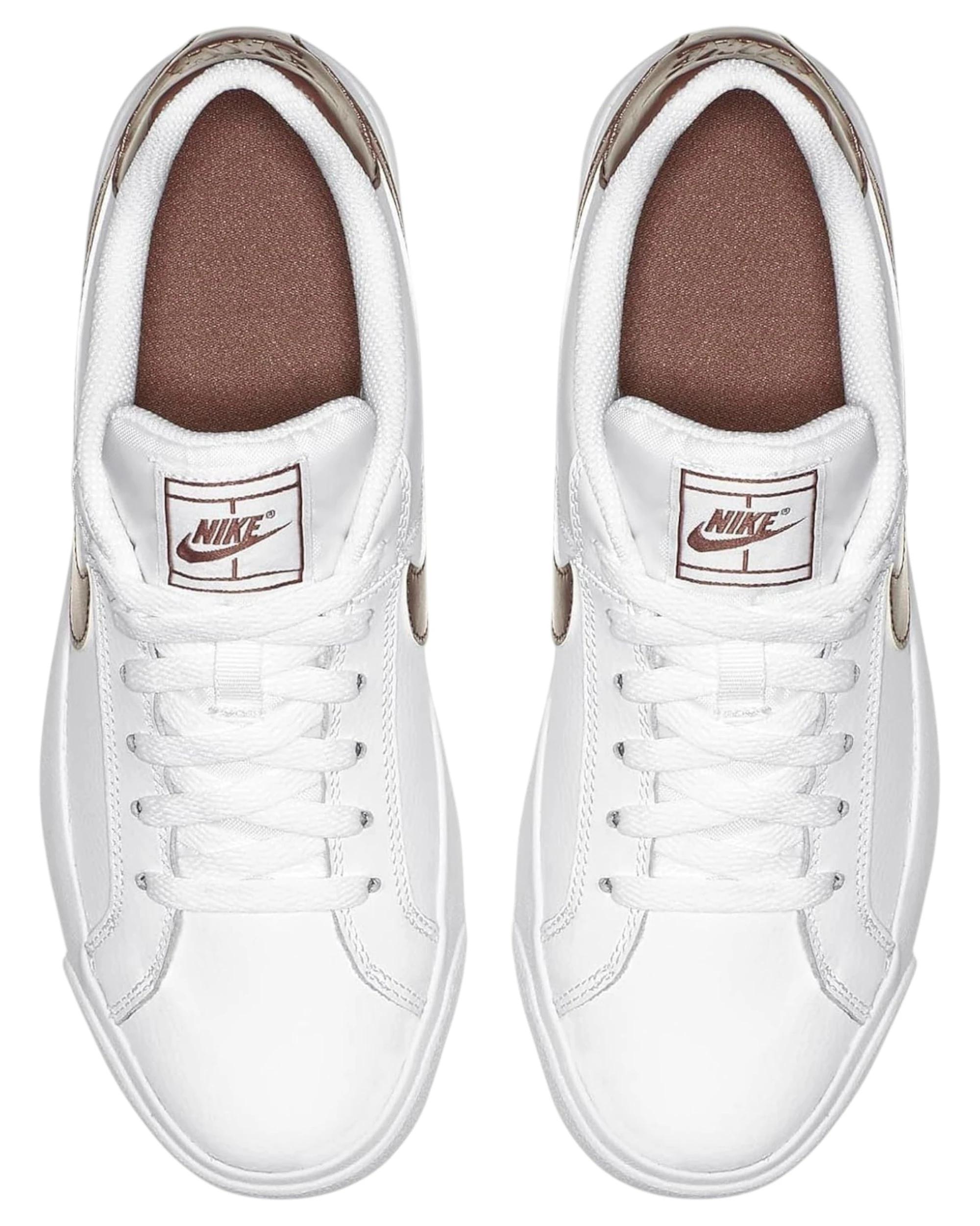 2 Nike Womens Court Royale AC Athletic Shoes WHITE/MAUVE, 2 of 6