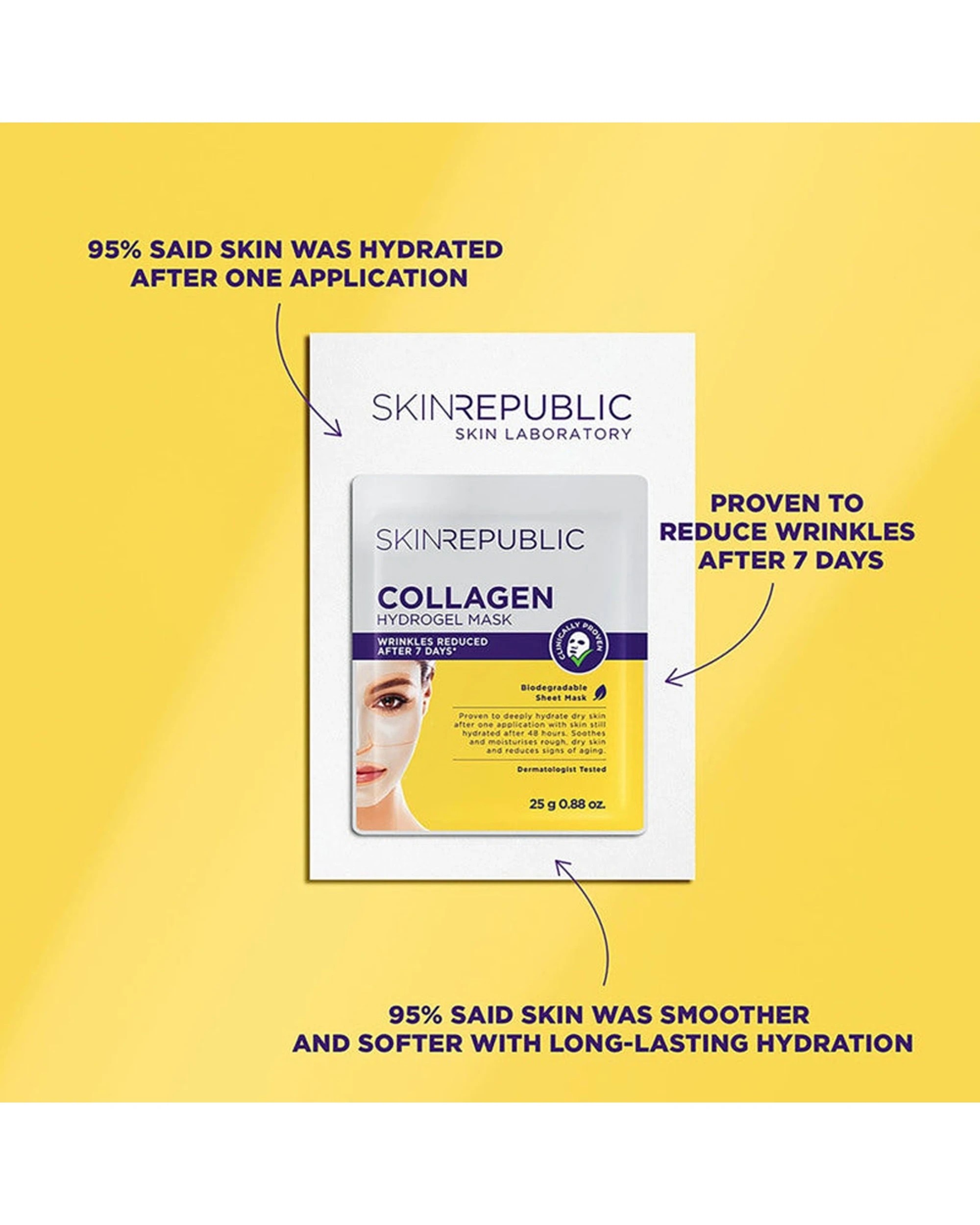 3 Skin Republic Collagen Hydrogel Face Mask - Clear, 3 of 5