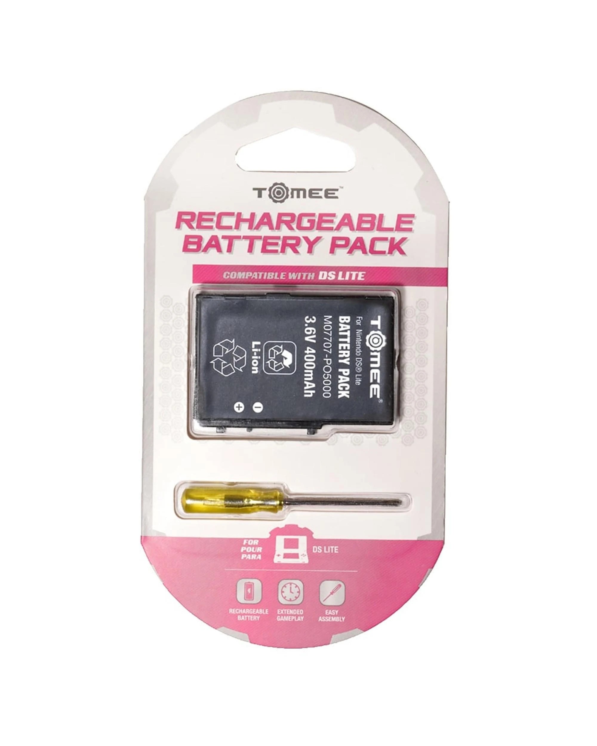 3 Tomee Rechargeable Battery Pack for Nintendo DS Lite, 3 of 3