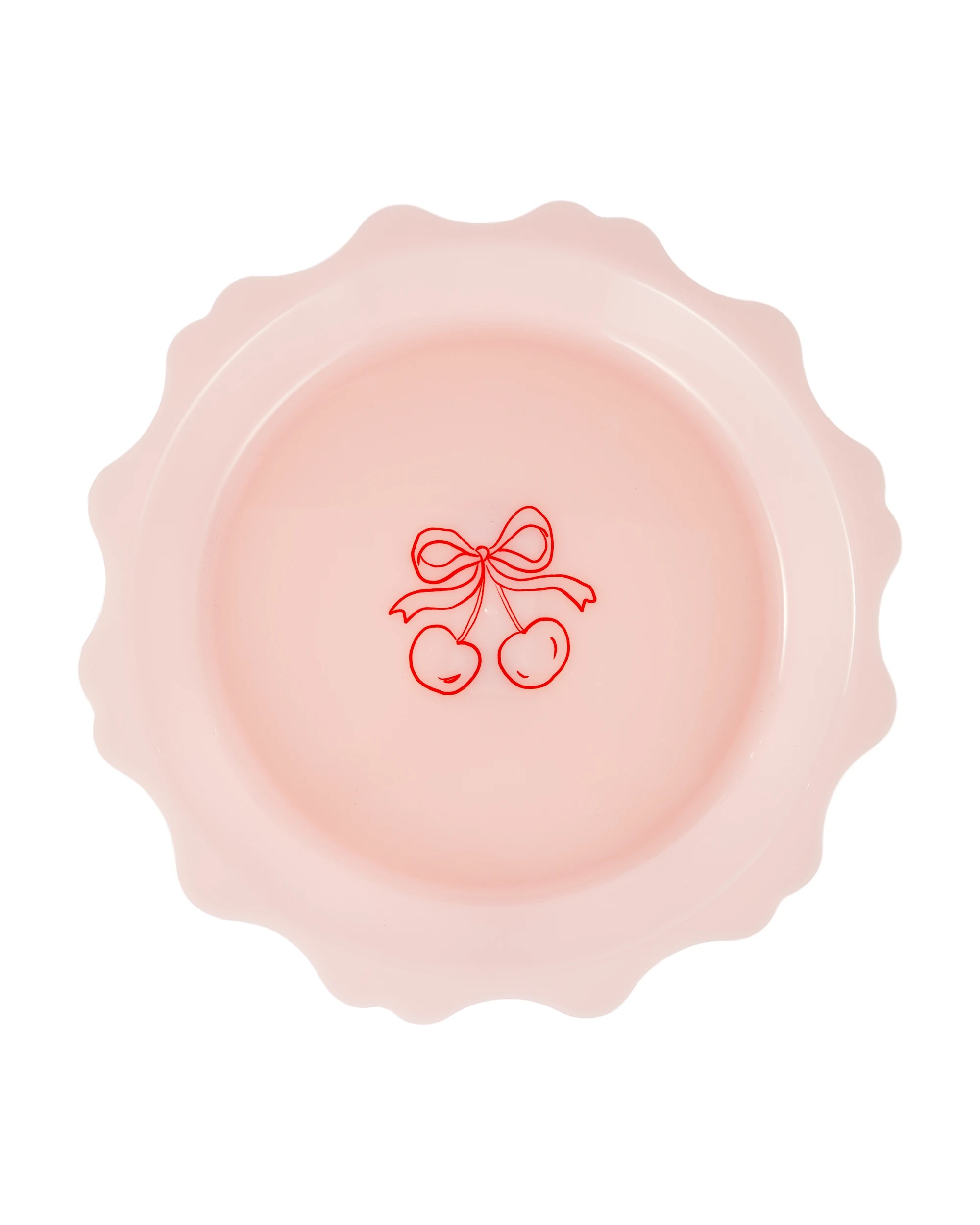 3 Pink Bow Round Platter, 3 of 4