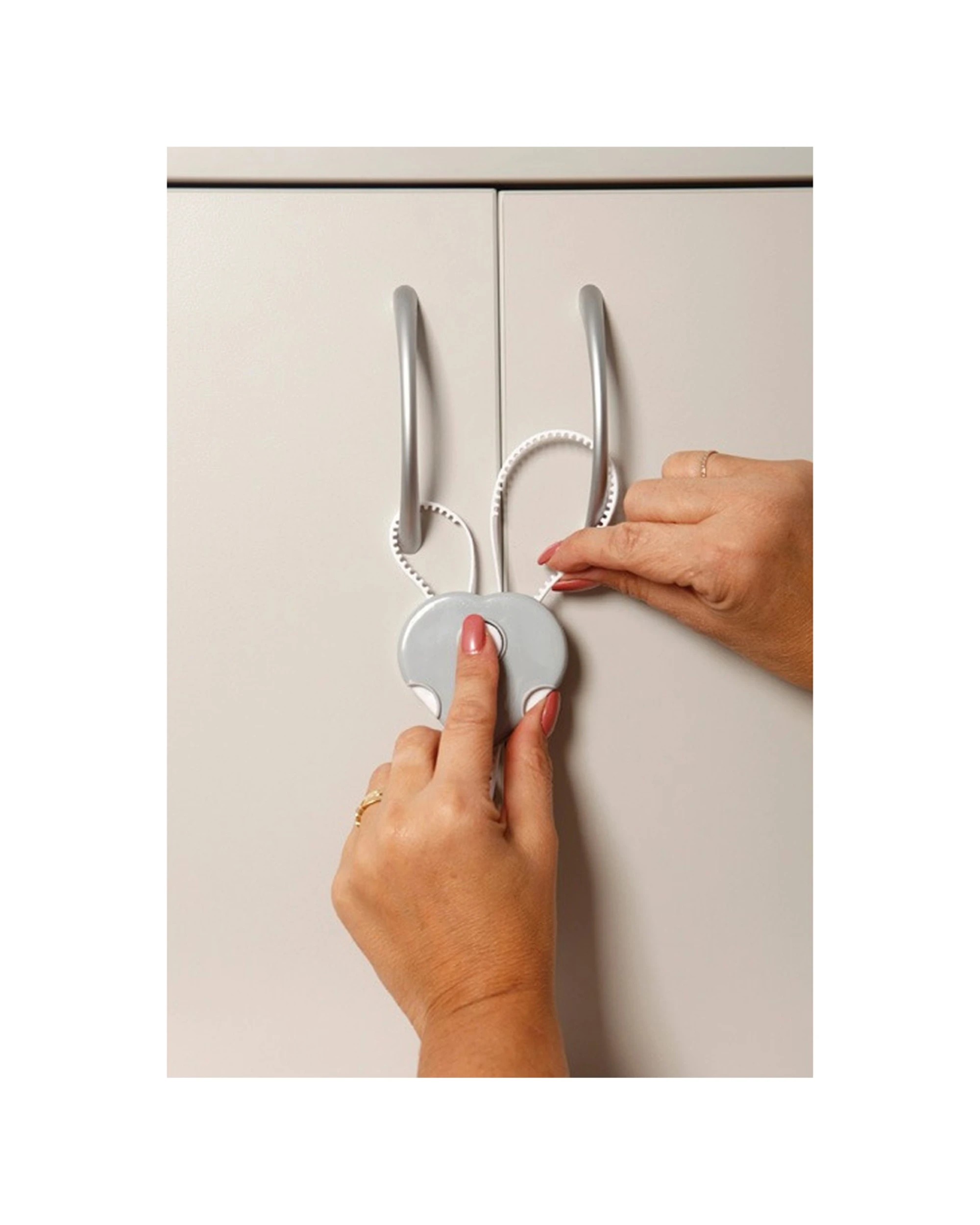 3 2pc Dreambaby 20cm Safety Flexi-locks For D-shaped Cabinet/cupboard Handle - Assorted, 3 of 3