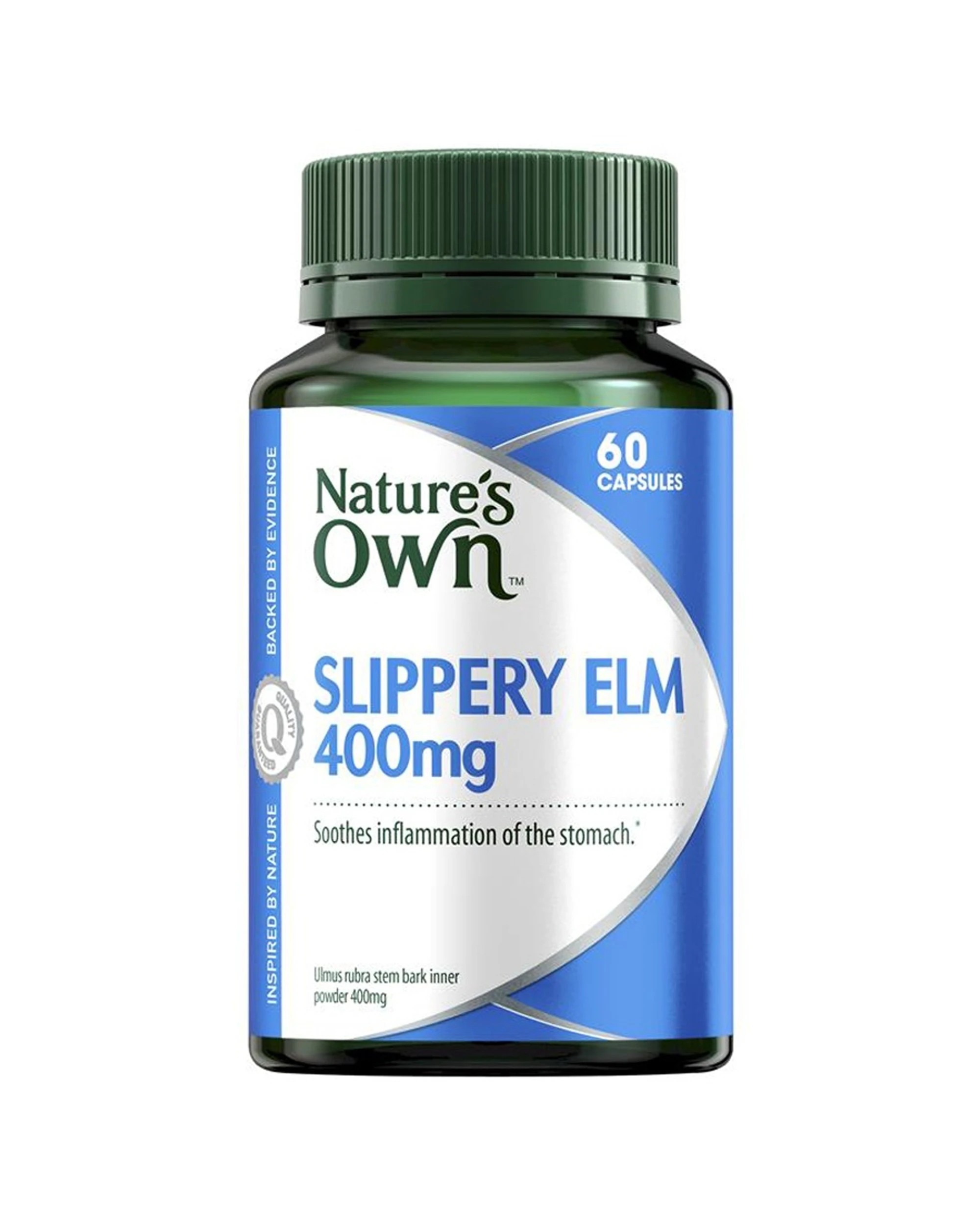 1 Nature's Own 60pc Slippery Elm 400mg Capsules Herbal Supplement, 1 of 1