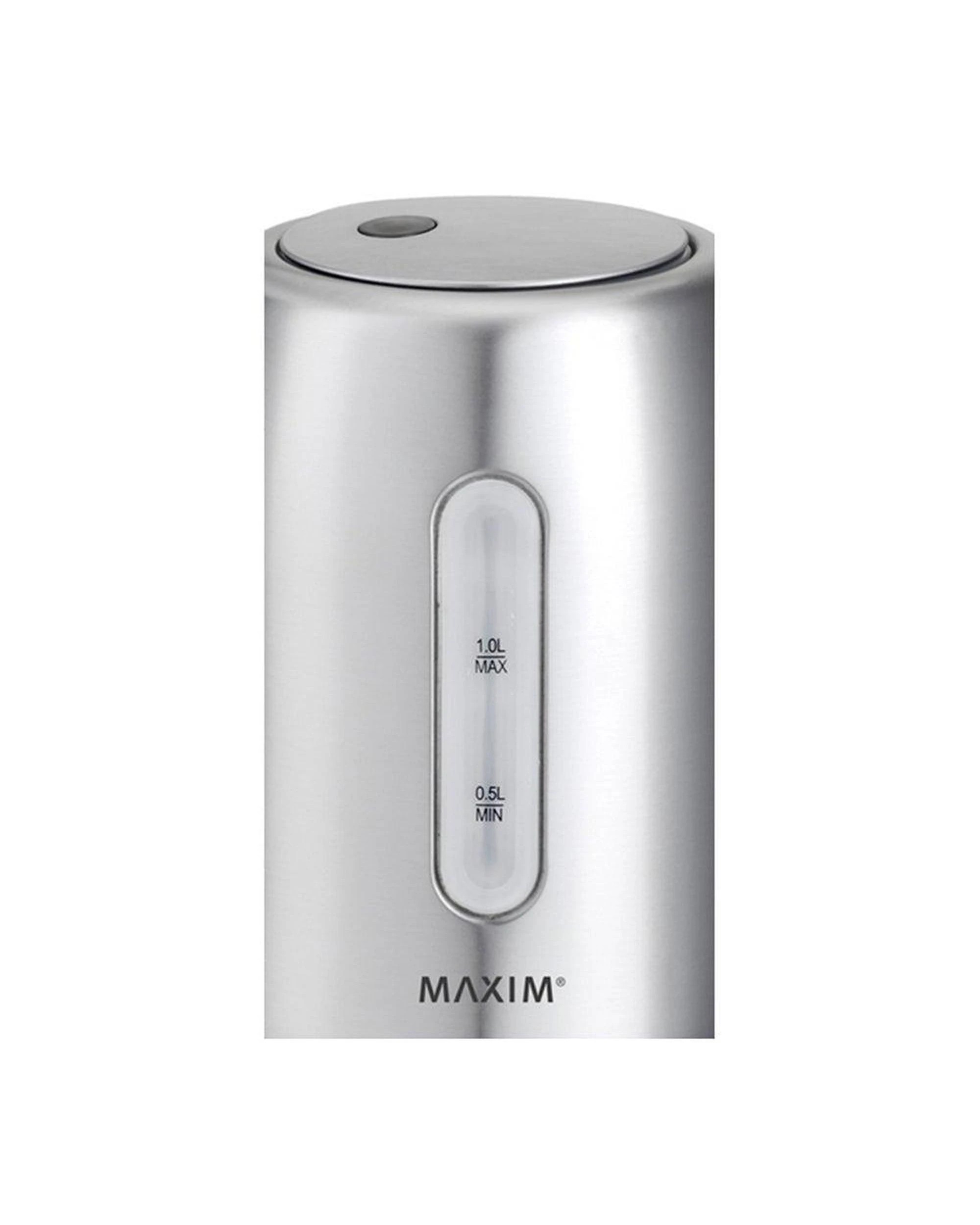 1 Maxim Brushed Stainless Cordless Kettle 1 Litre Water Level Window 360 Base - Silver, 1 of 1