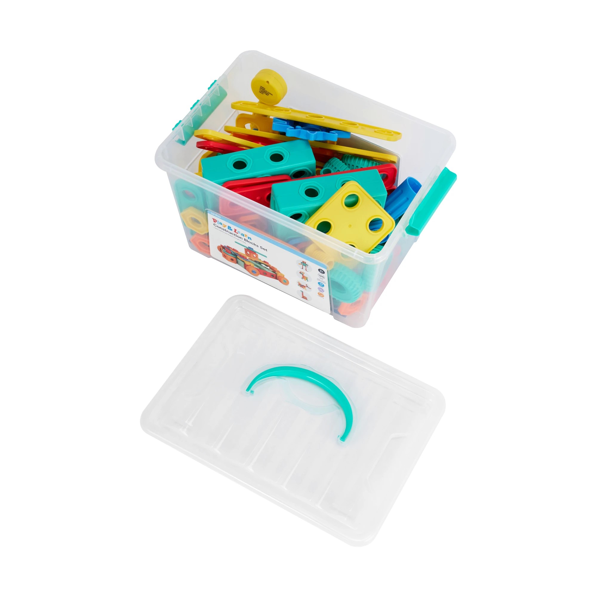 2 120 Piece Play & Learn Construction Blocks Set, 2 of 10