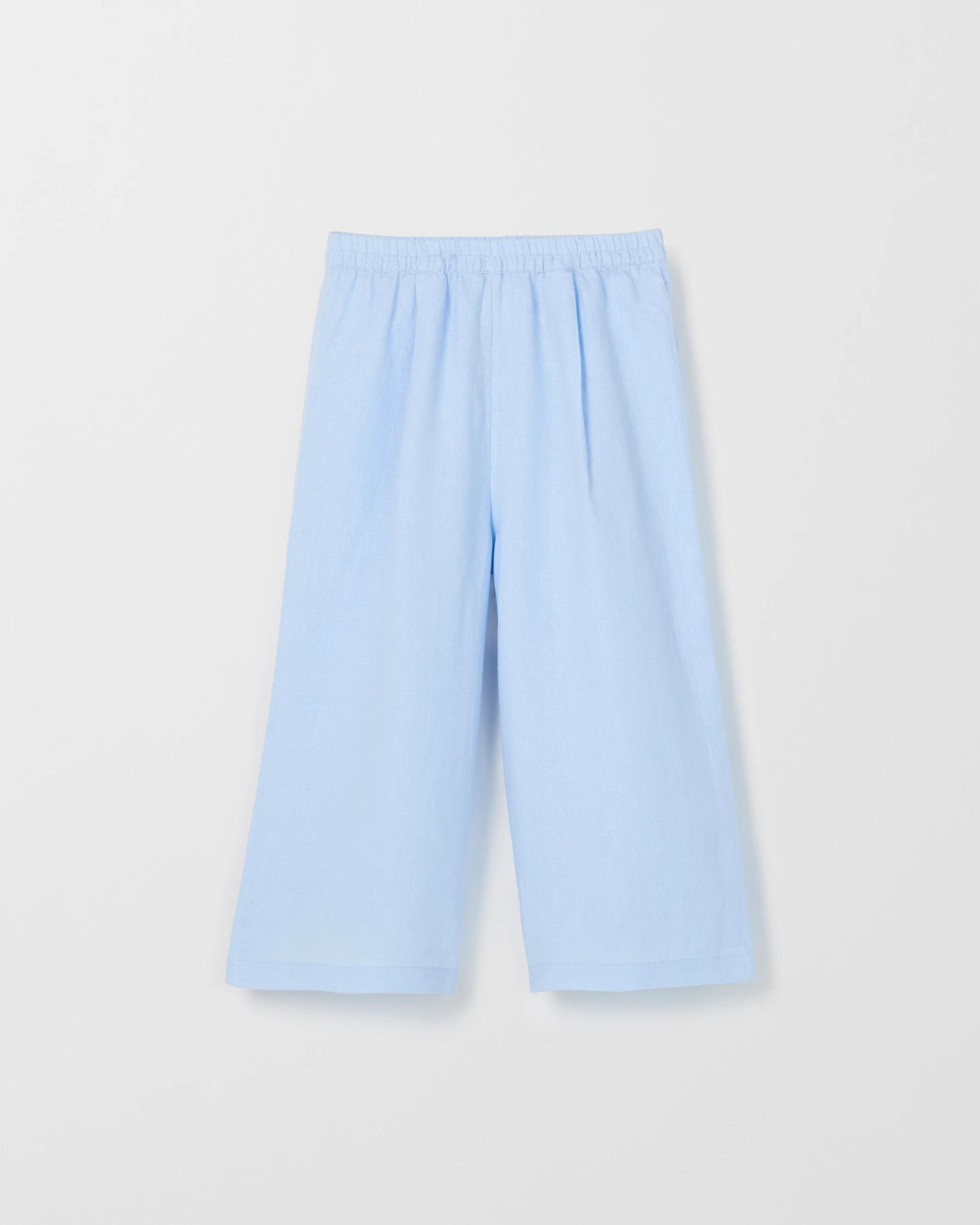 5 Target Kids European Linen Wide Leg Co-Ord Pants LIGHT BLUE, 5 of 6