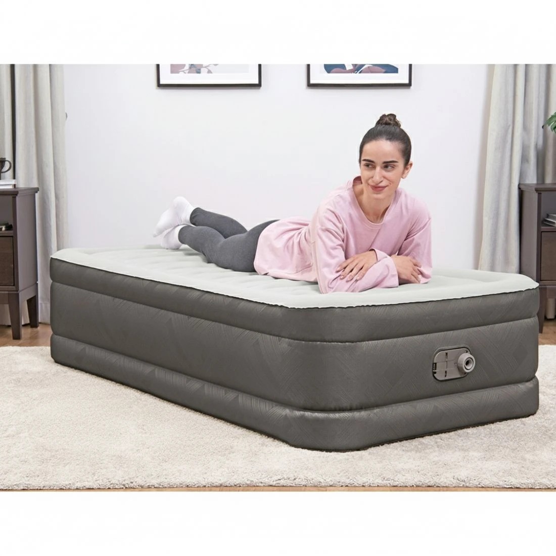 6 Bestway Air Mattress Single Inflatable Bed 46cm Airbed - Single Bed - Multi, 6 of 6