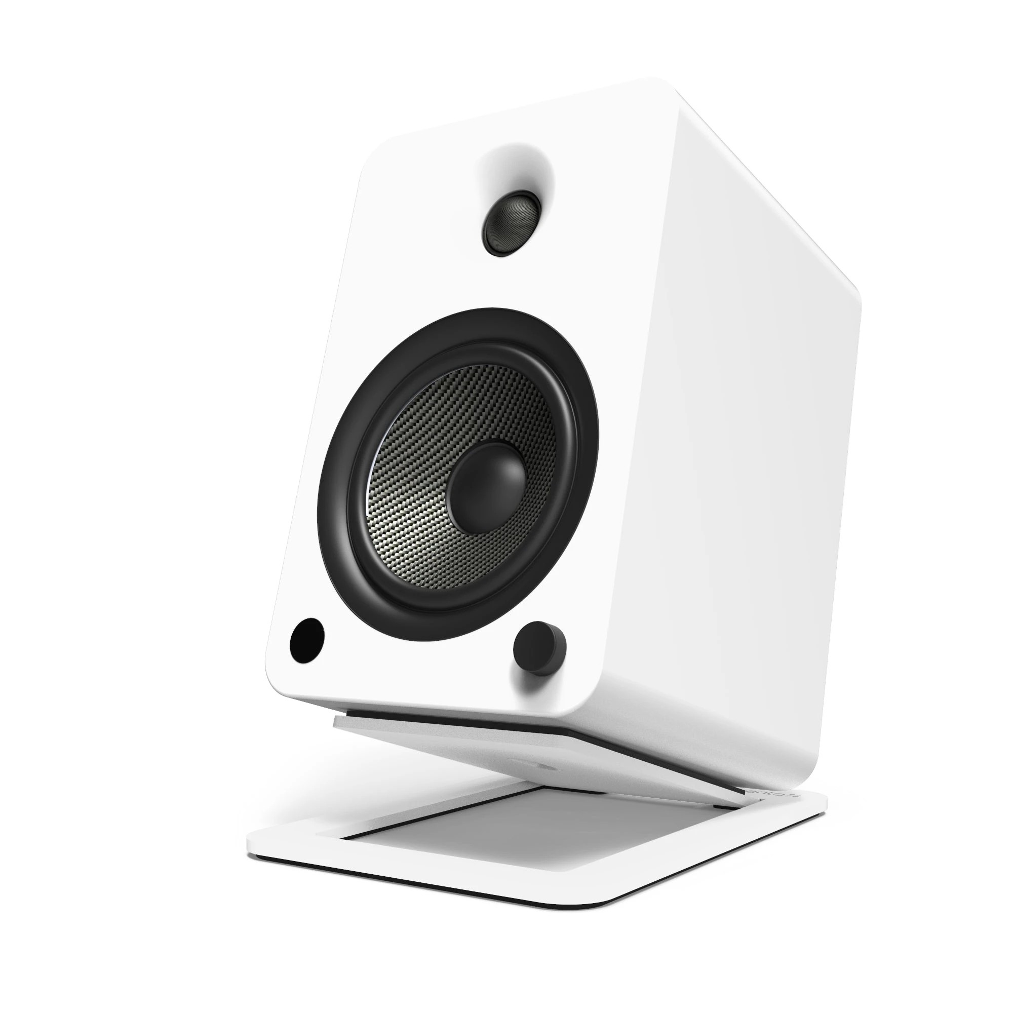 5 Kanto S6W Angled Desktop Speaker Stands for Large Speakers - Pair, White - White, 5 of 5