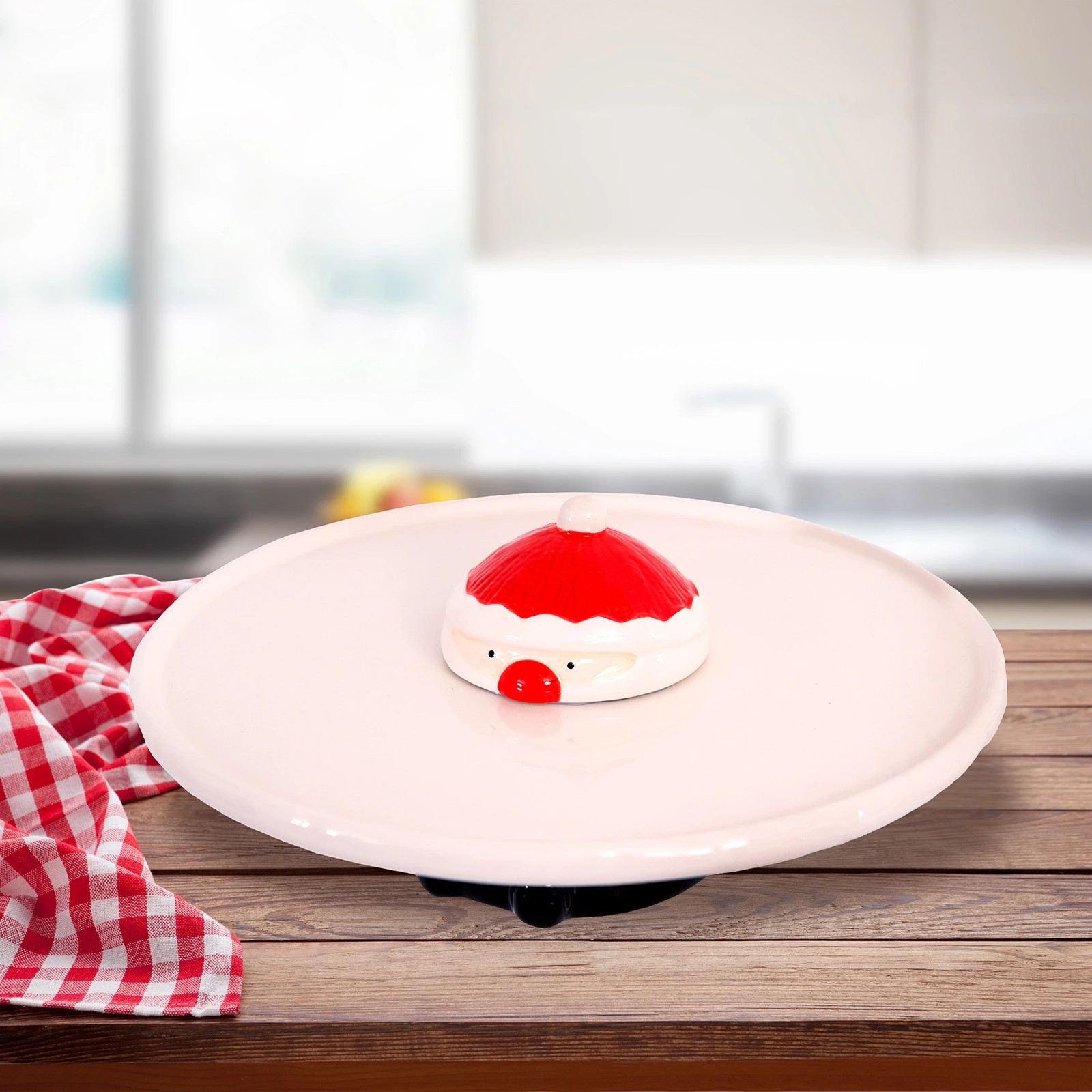 2 Bread and Butter Santa Footed Cake Plate 29 x 12.5cm - White, 2 of 3