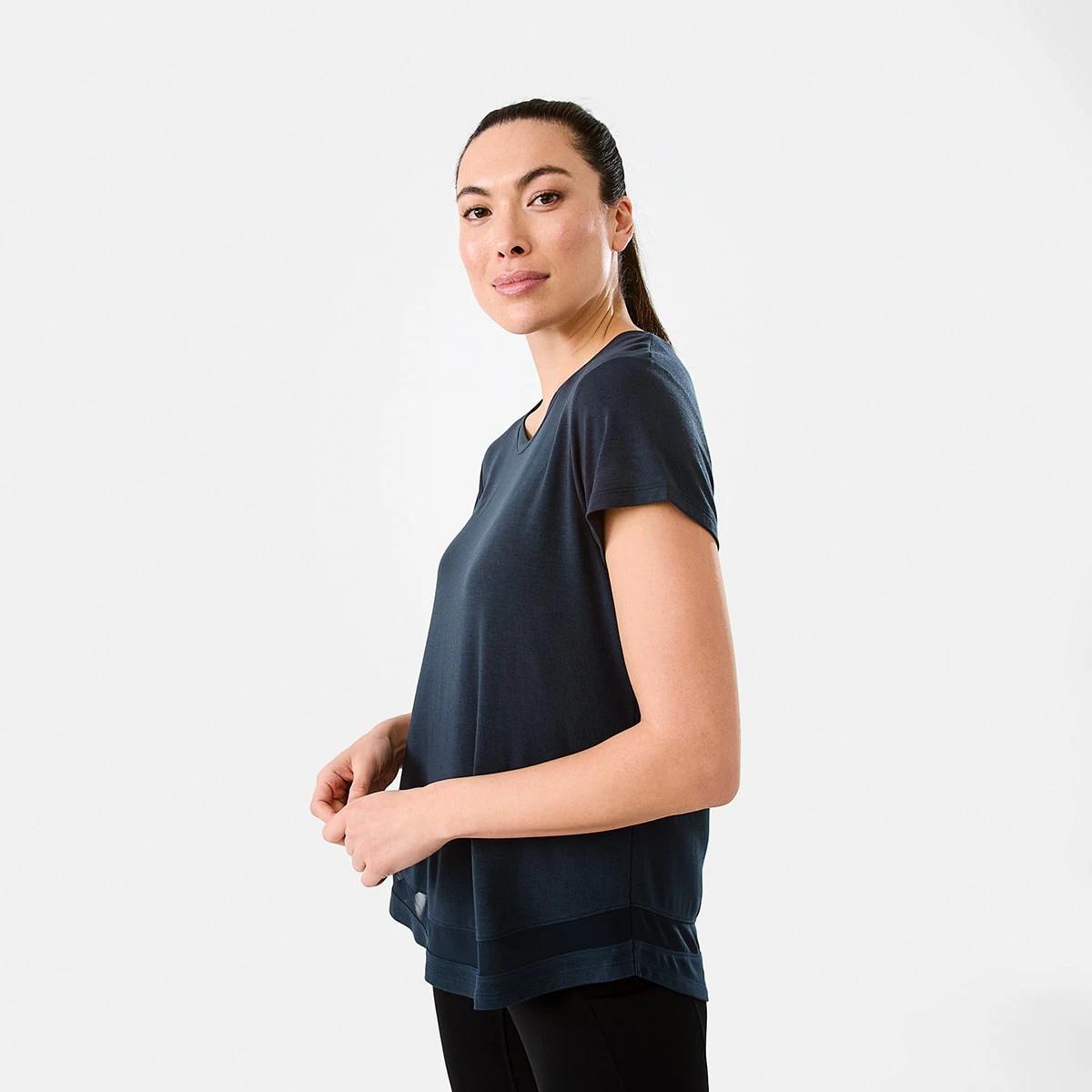 2 Active Womens Short Sleeve Mesh T-shirt Sky Captain, 2 of 6