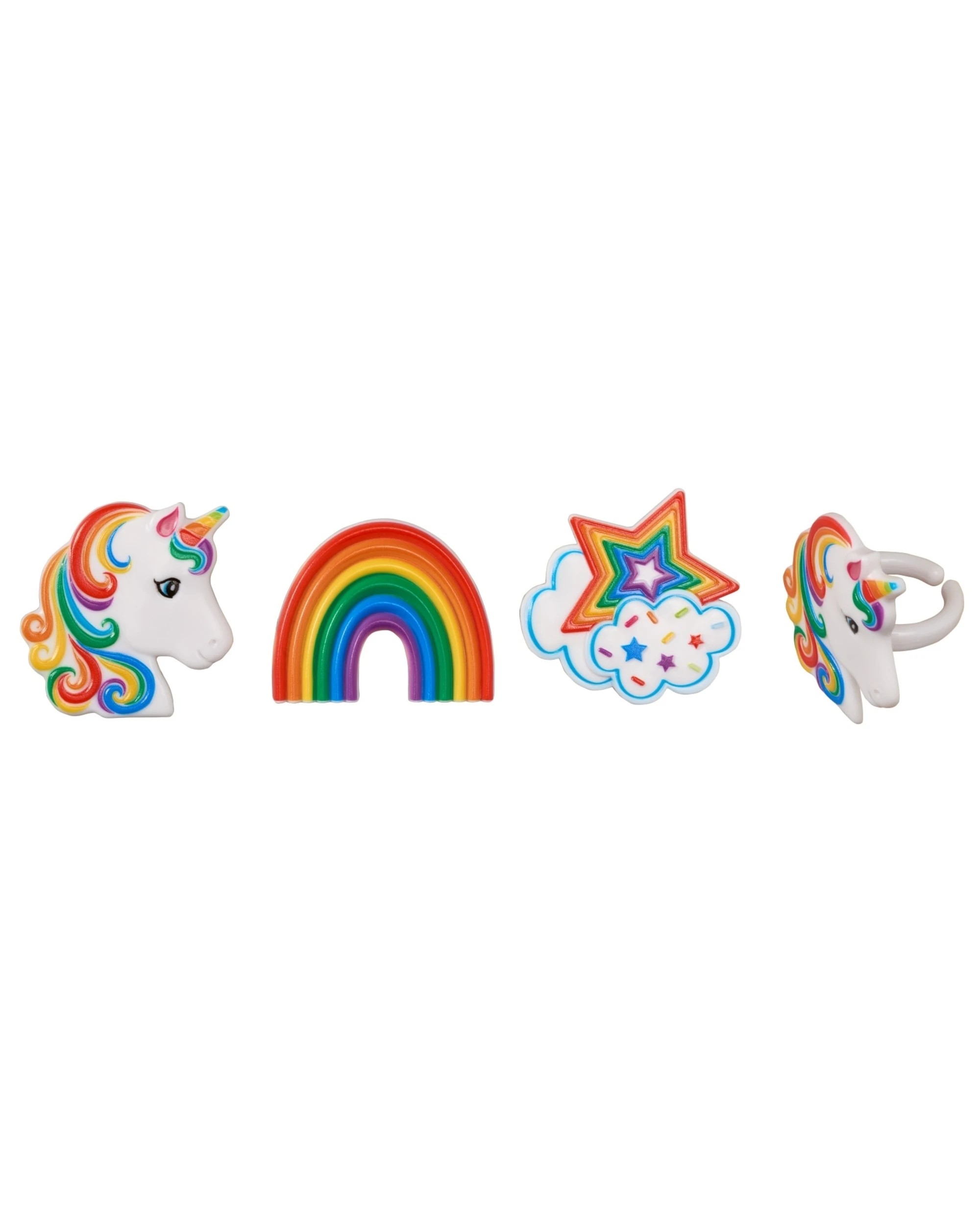 2 DecoPac Rainbow Unicorn Cupcake Rings Pack of 12, 2 of 2