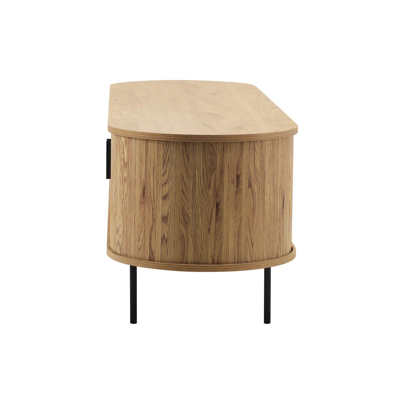 8 Oikiture Entertainment Unit Tv Cabinet 160cm Tambour Sliding Doors
 - Natural, 8 of 10